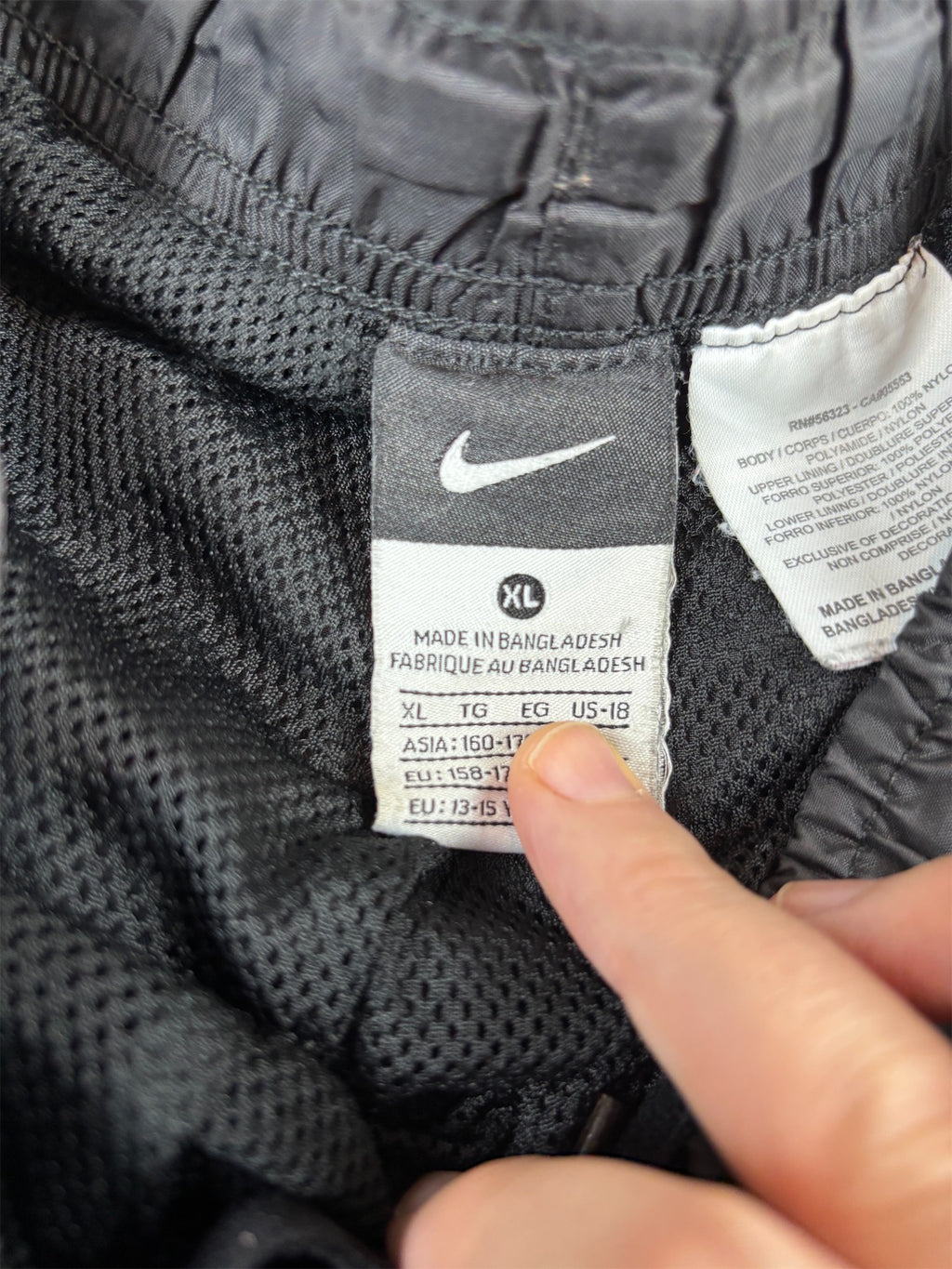 Classic Nike Track Pants Size S Black White Piping Nylon Windbreakers Spray