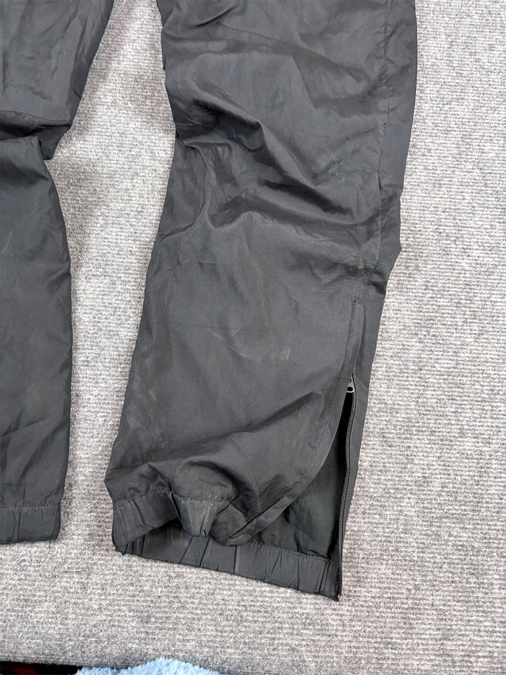 Vintage Y2K Nike Football Track Pants XL Black Manchester United Mesh Panels Ankle Zips