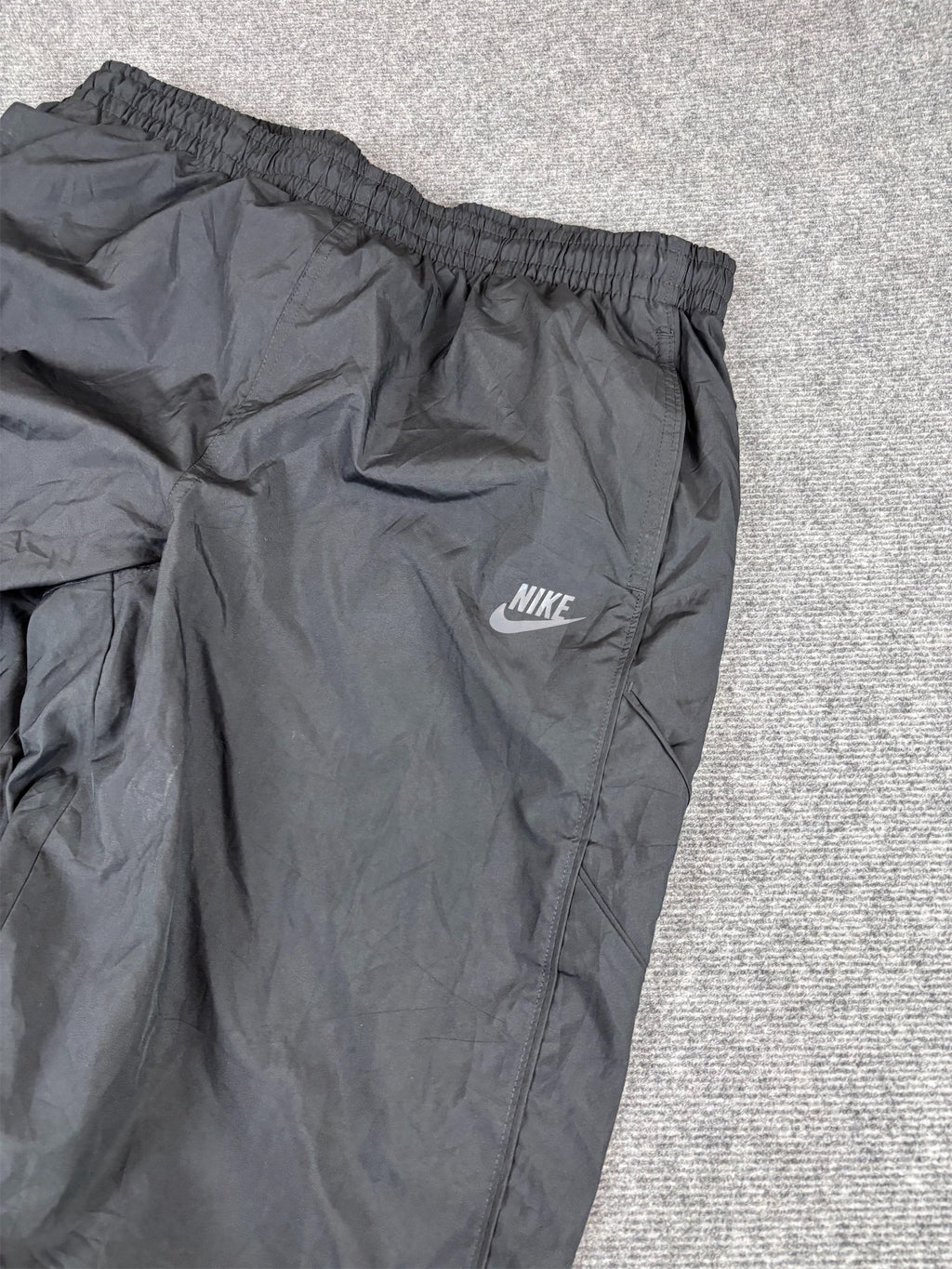 Vintage Y2K Nike Track Pants Size XL Double Black Piping Ankle Zips Wide Leg Baggy