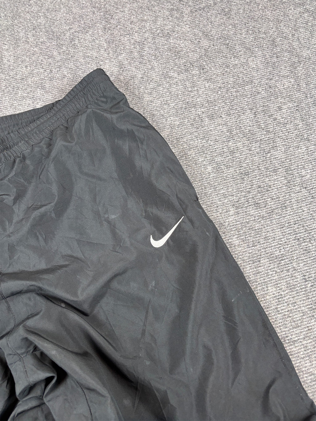 Vintage Y2K Nike Football Track Pants XL Black Inter Milan Football Kit Badge Wide Leg