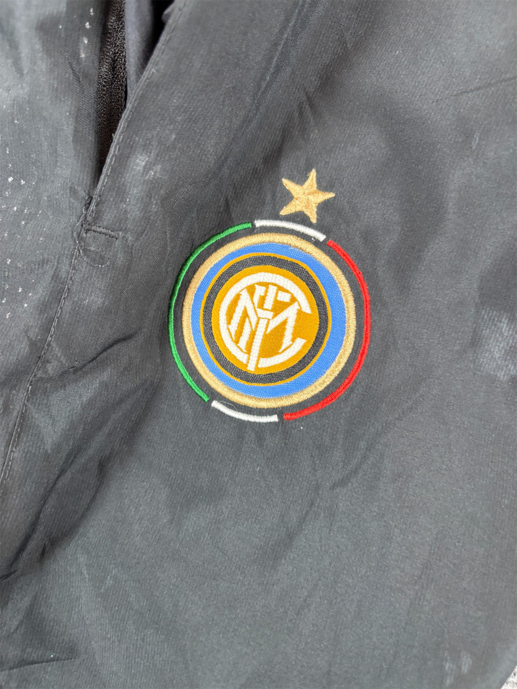 Vintage Y2K Nike Football Track Pants XL Black Inter Milan Football Kit Badge Wide Leg