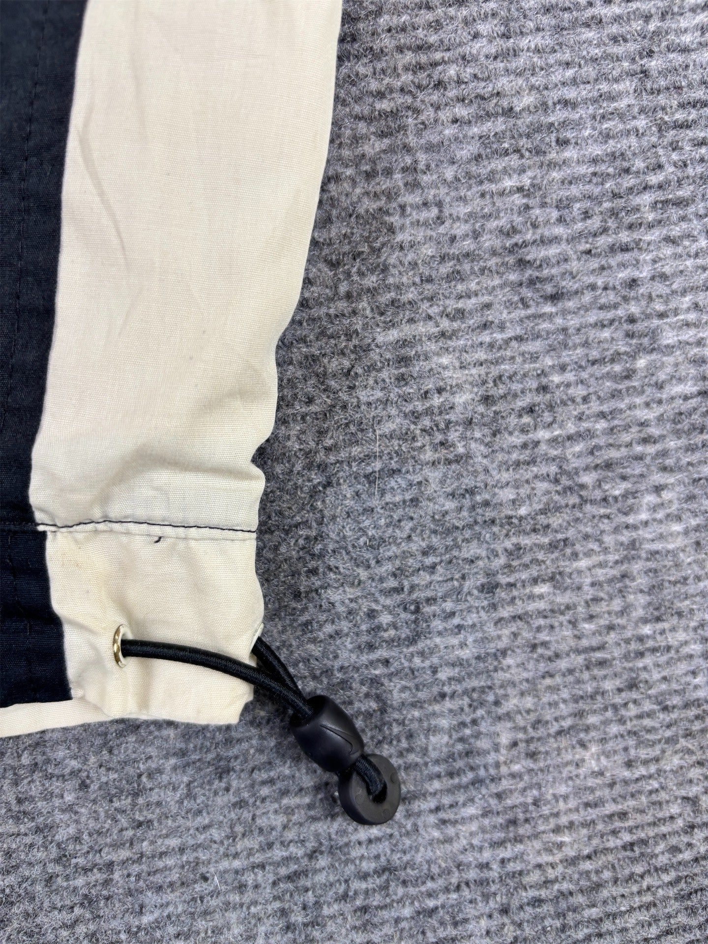 Vintage Y2K Nike Cargo Track Pants Size M Black Grey Cream Bungee Tabs Wide Leg