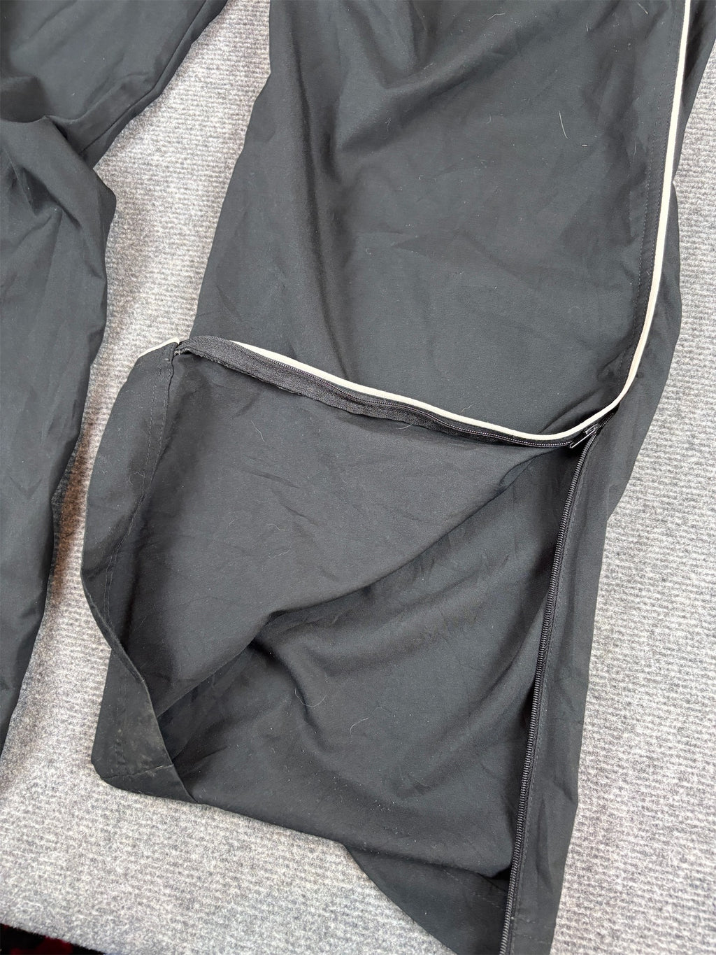 Vintage Y2K Nike Track Pants Size XL Black White Piping Swoosh Super Wide Leg