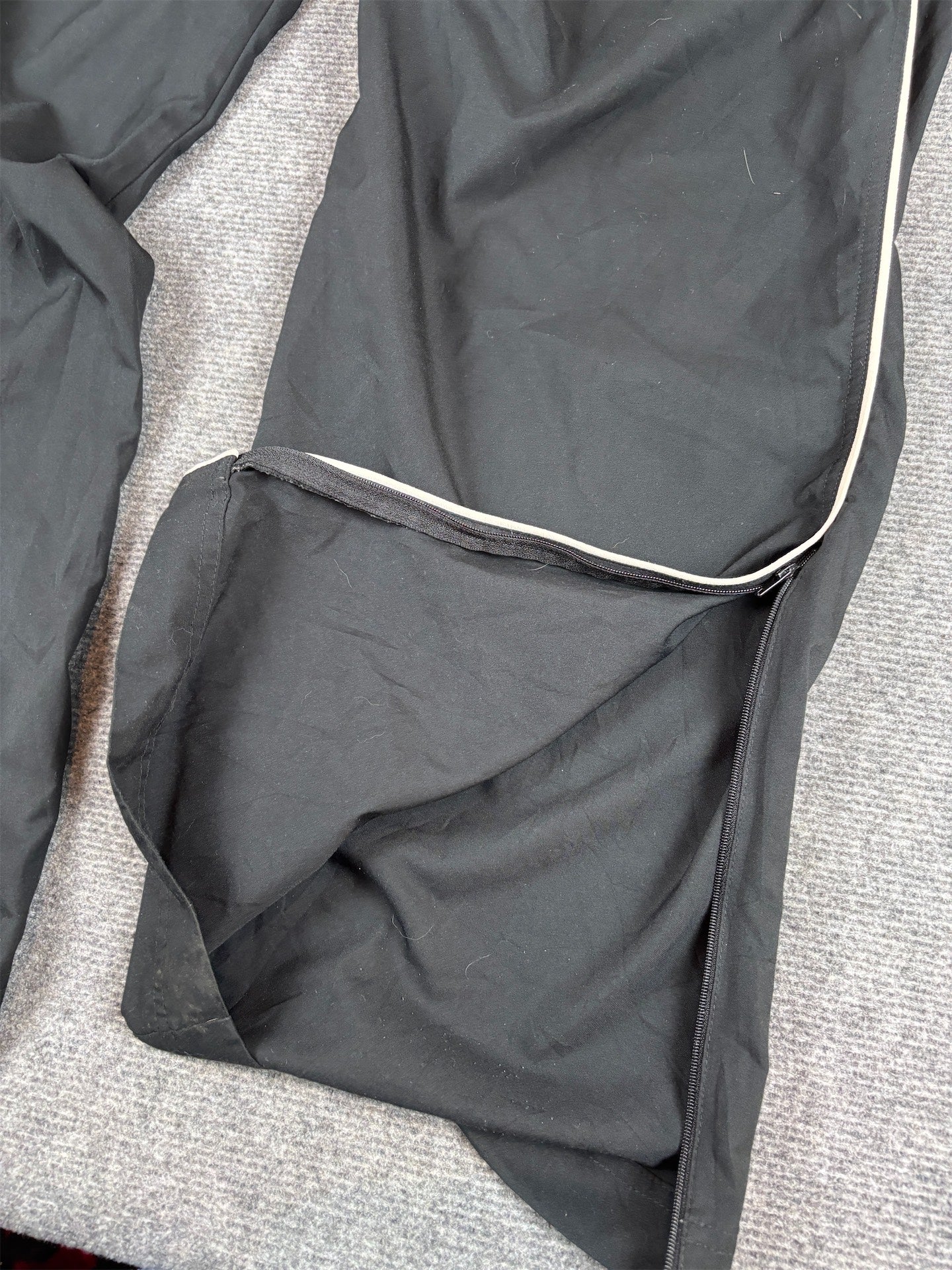 Vintage Y2K Nike Track Pants Size XL Black White Piping Swoosh Super Wide Leg