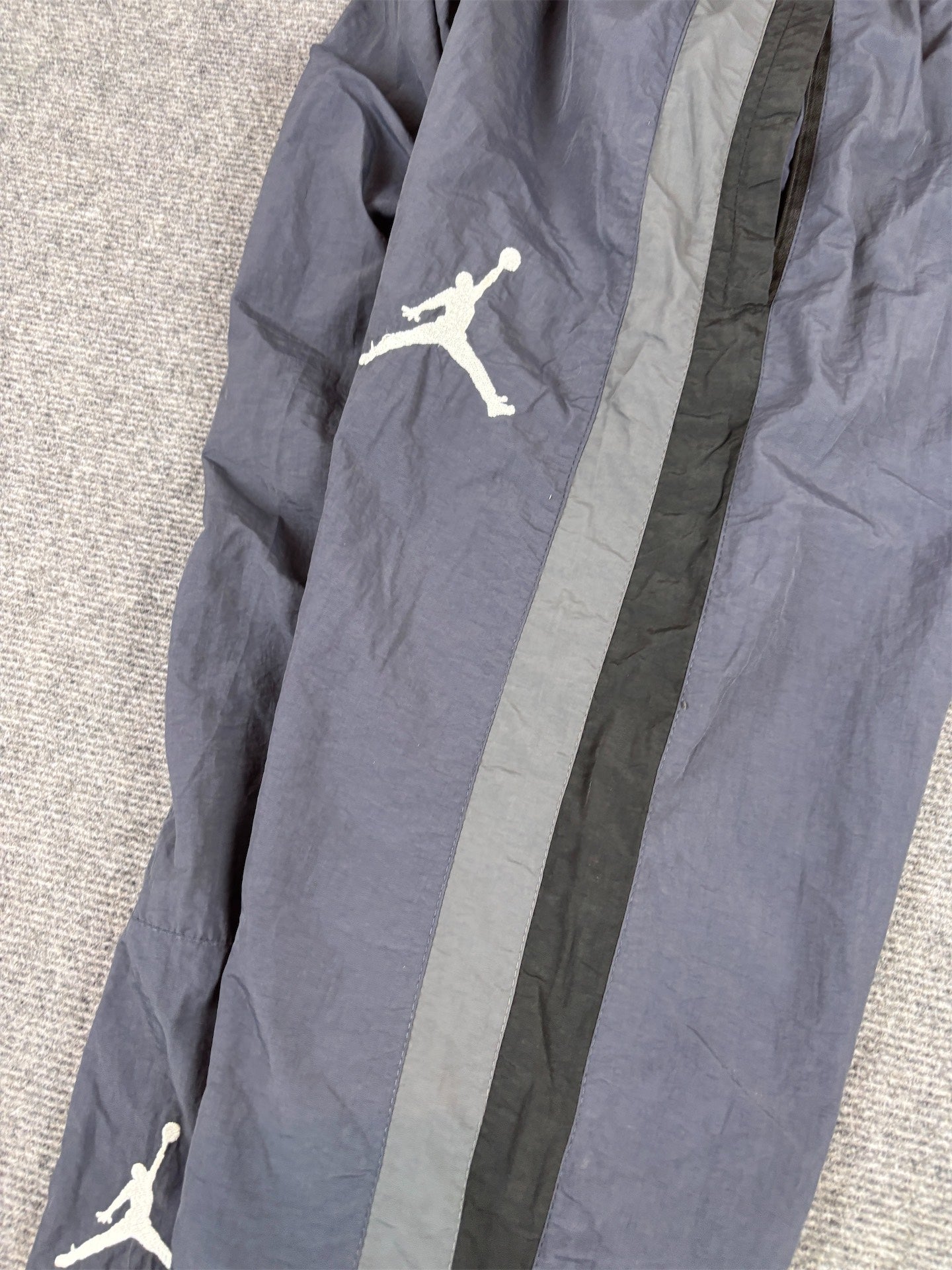 Nike Jordan Track Pants S Black Grey Panels 23 Detail Bungee Tabs