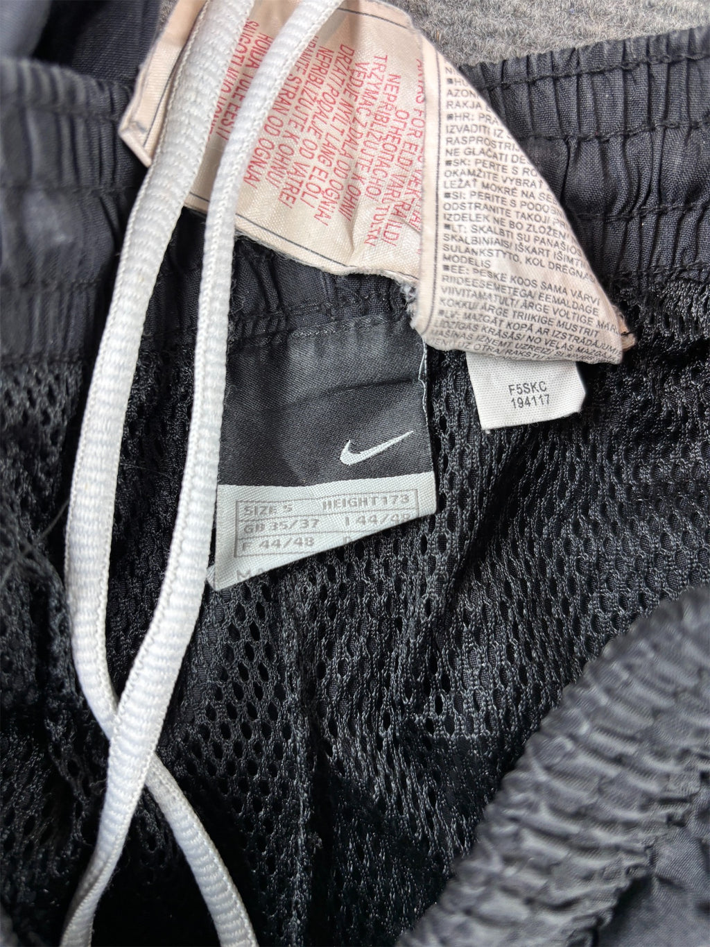 Vintage Y2K Nike Football Track Pants Size S Black White Piping Logo Back Ankle Zip Tapered