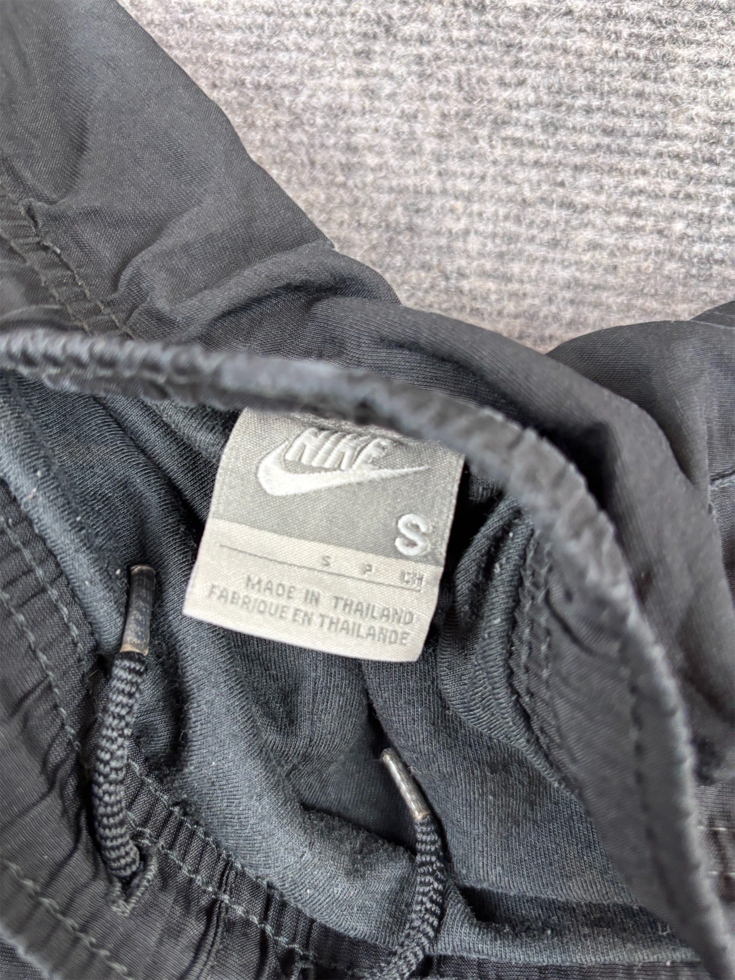 Vintage Y2K Nike Track Pants Size S Black White Piping Red Panel Ankle Zips Wide Leg