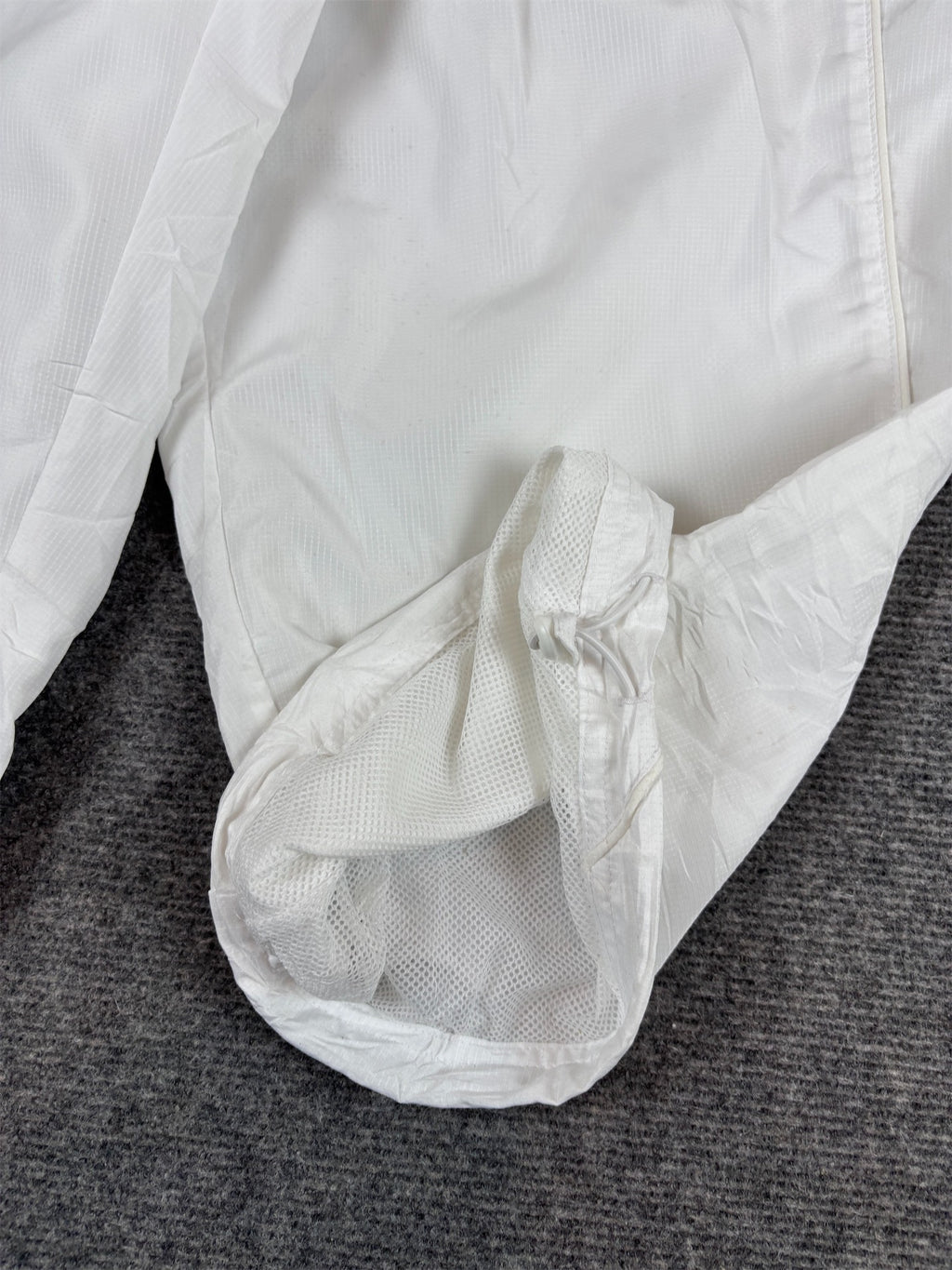 Y2K/10s Adidas 3/4 Track Pants L White Silver Logo Bungee Tabs