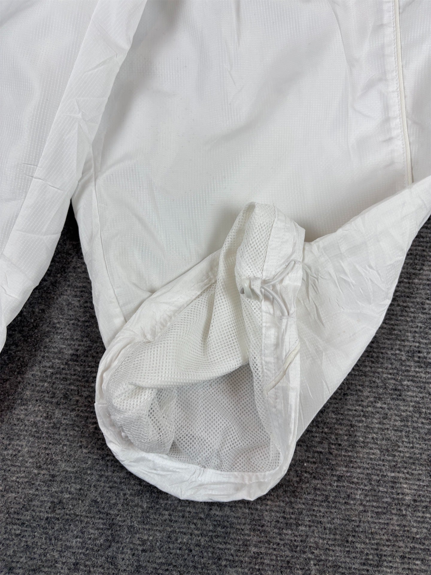 Y2K/10s Adidas 3/4 Track Pants L White Silver Logo Bungee Tabs