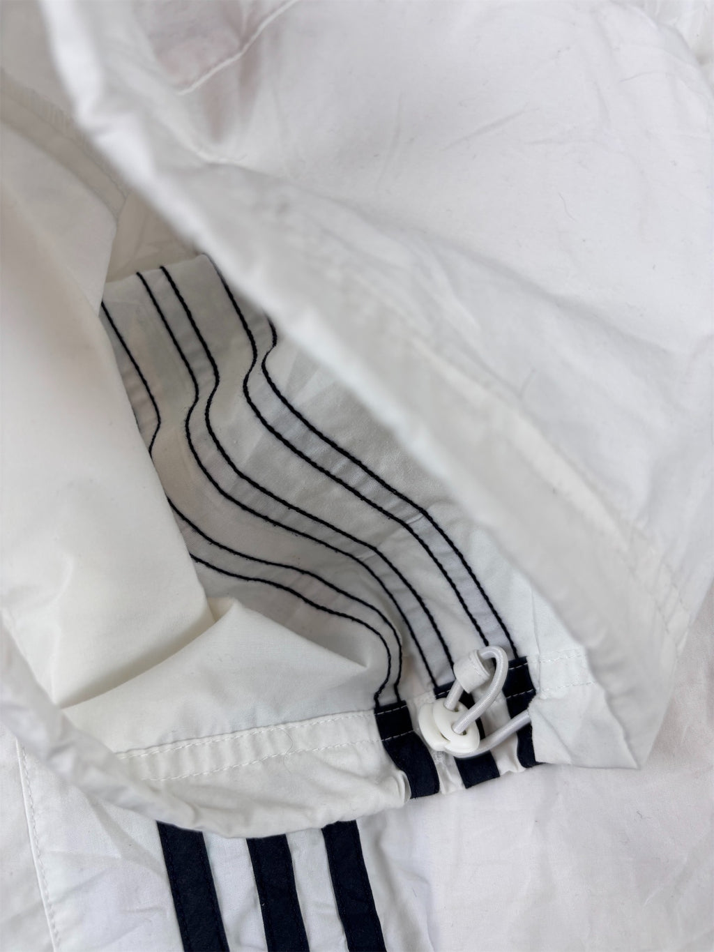 Vintage Y2K Adidas 3/4 Track Pants Men's L White 3 Stripe Bungee Tab