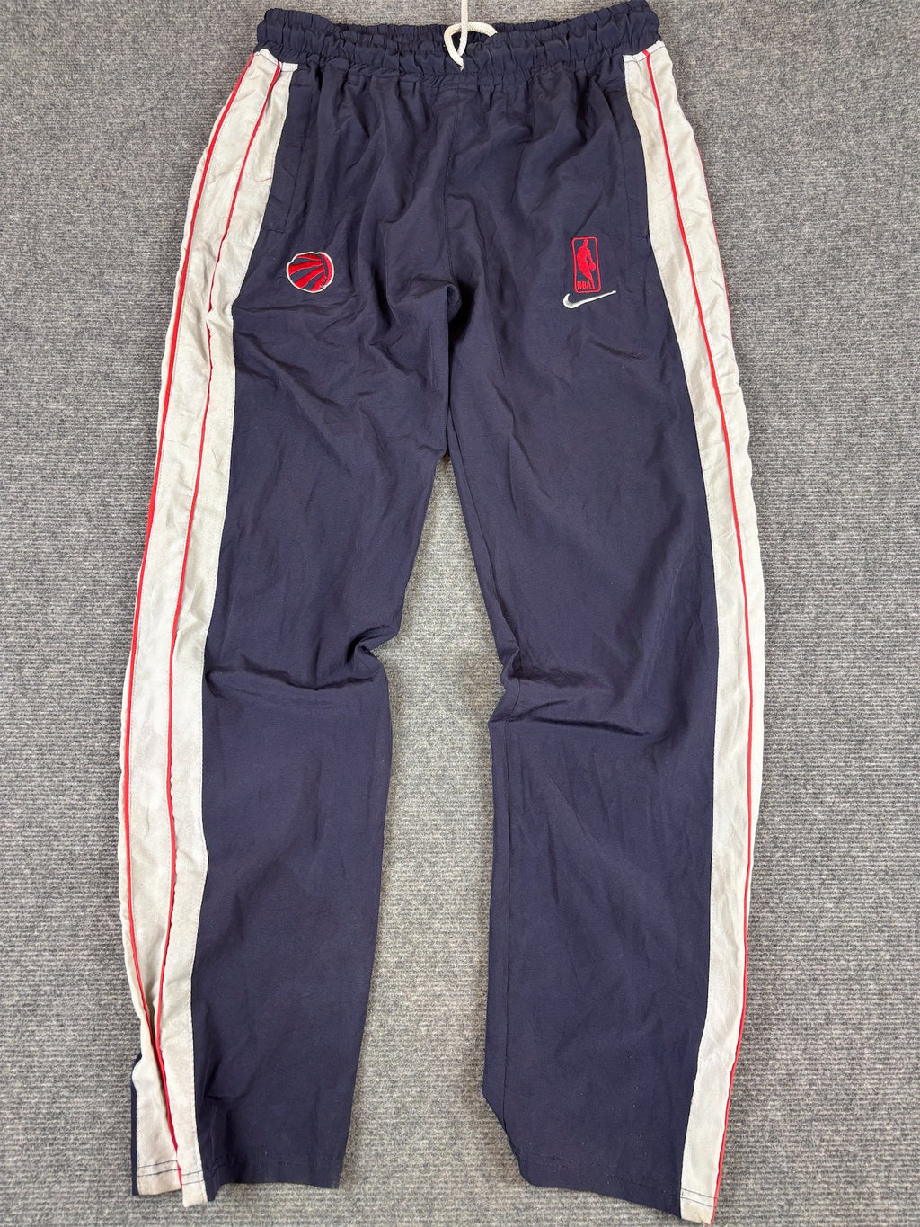 Nike NBA Toronto Raptors Track Pants S Purple Embroidered Logos Straight Leg