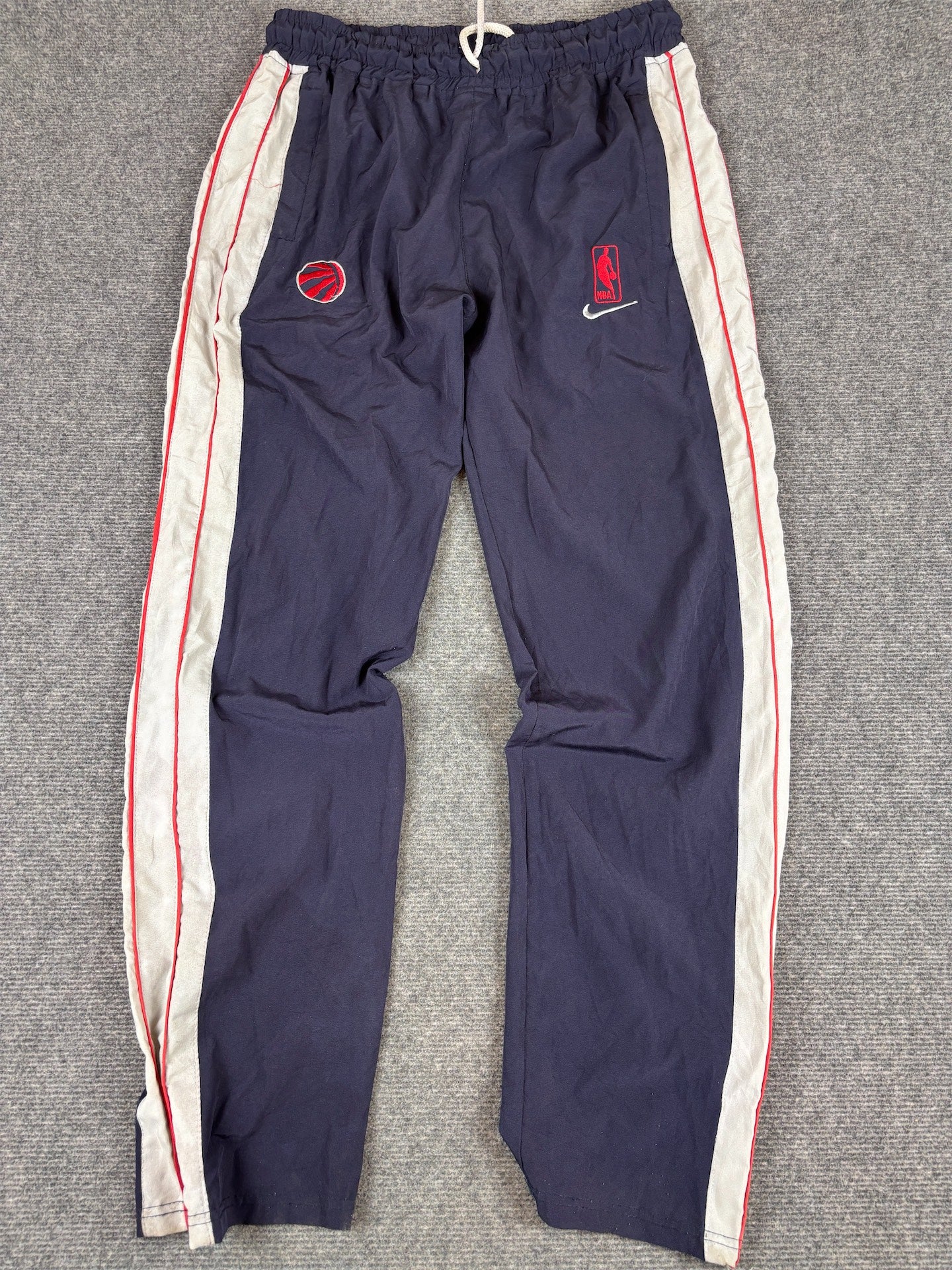 Nike NBA Toronto Raptors Track Pants S Purple Embroidered Logos Straight Leg