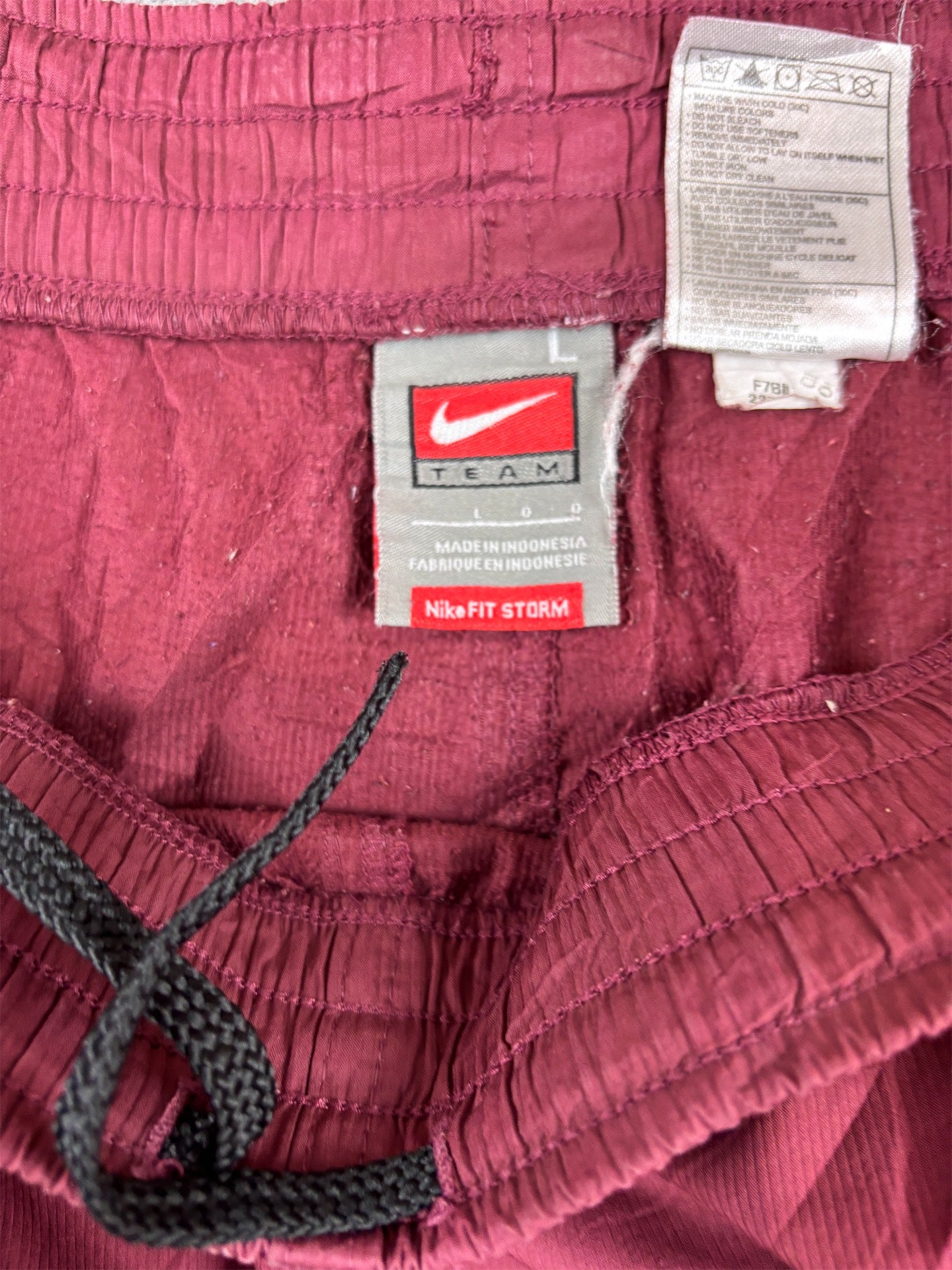 Vintage Y2K Nike Cleveland Cavs Track Pants L Maroon Yellow White Warm-Up Windbreakers