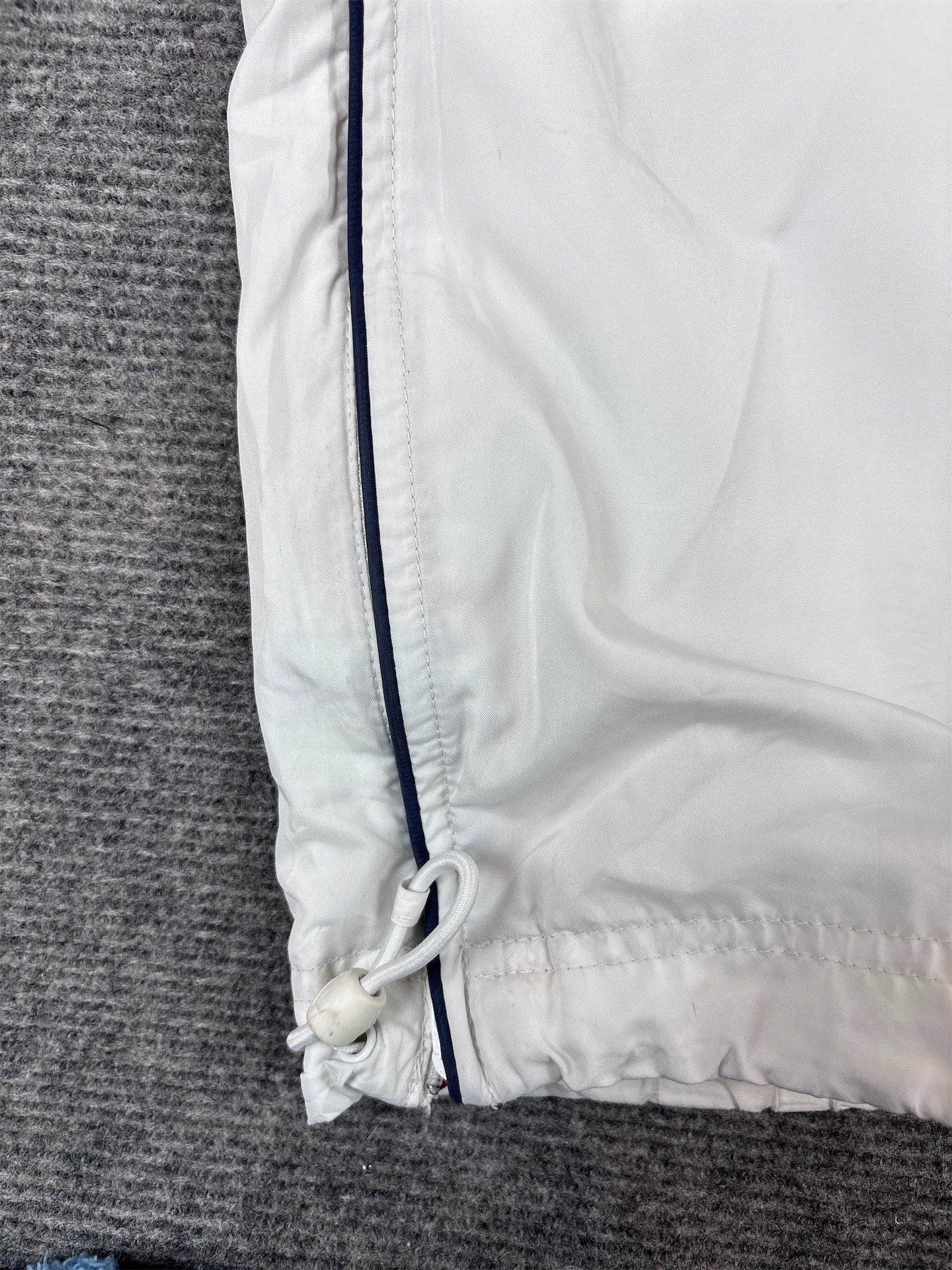 Vintage Y2K Nike Track Pants S White Red Mesh Navy Swoosh in Ankle Zip Premo Pair