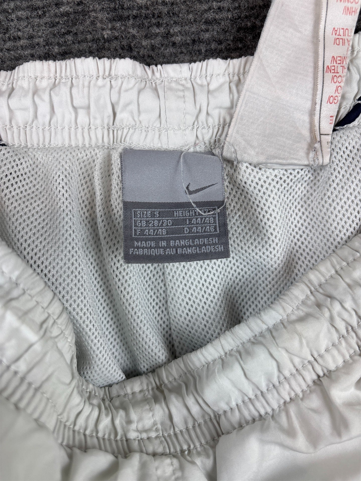 Vintage Y2K Nike Track Pants S White Red Mesh Navy Swoosh in Ankle Zip Premo Pair