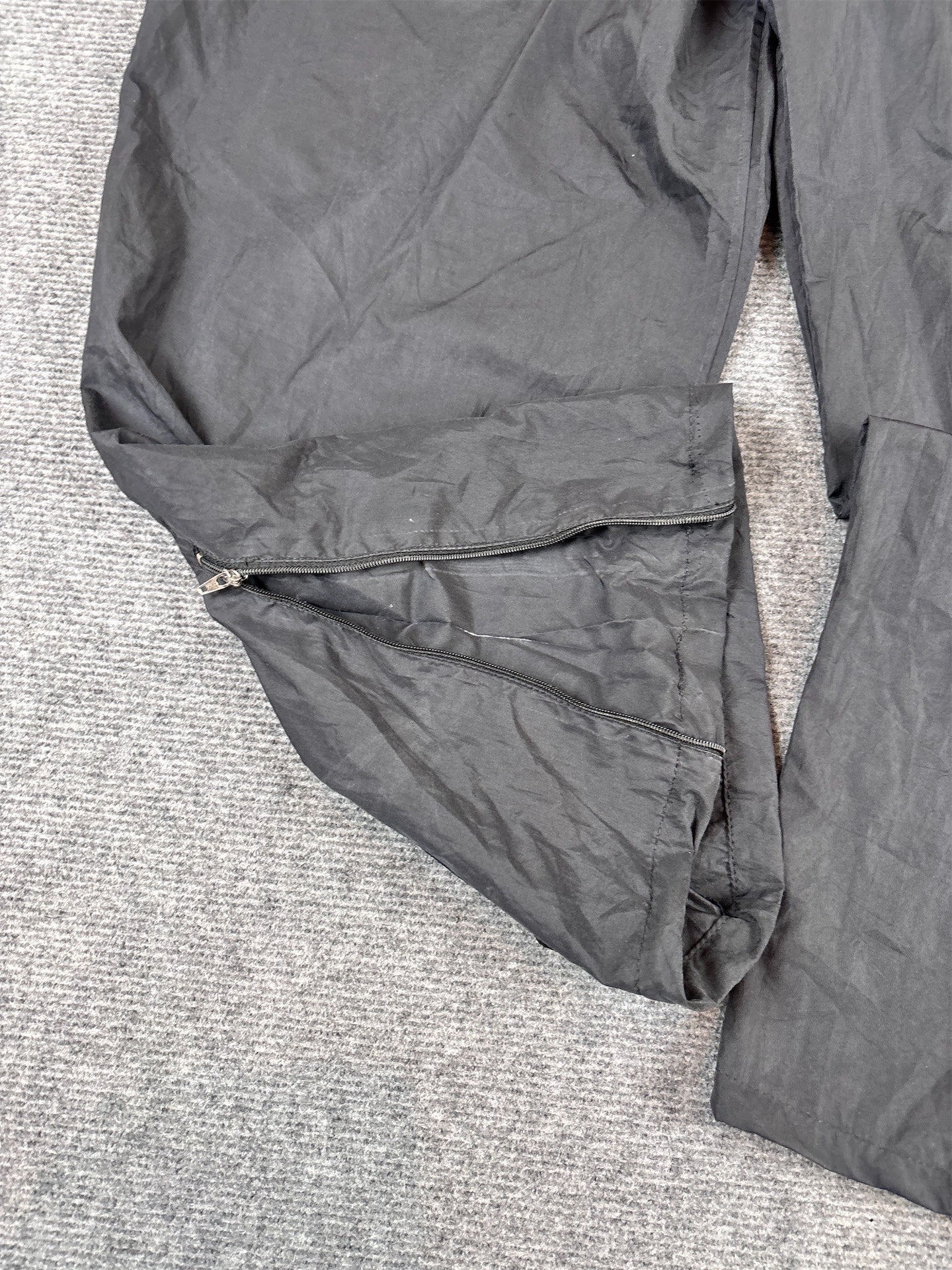 Vintage Y2K Nike ACG Track Pants XL Black Parachute Ankle Zip Wide Leg