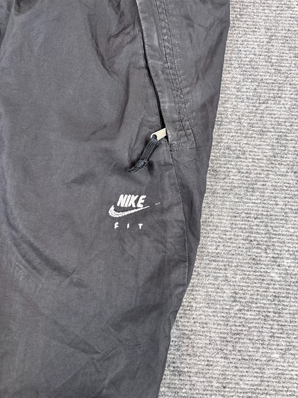 Vintage Y2K Nike ACG Track Pants XL Black Parachute Ankle Zip Wide Leg