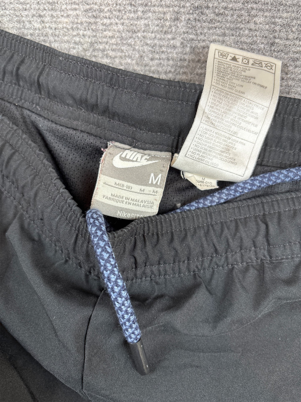 Vintage Y2K Nike Track Pants Women’s M Black White Piping Classic 00s