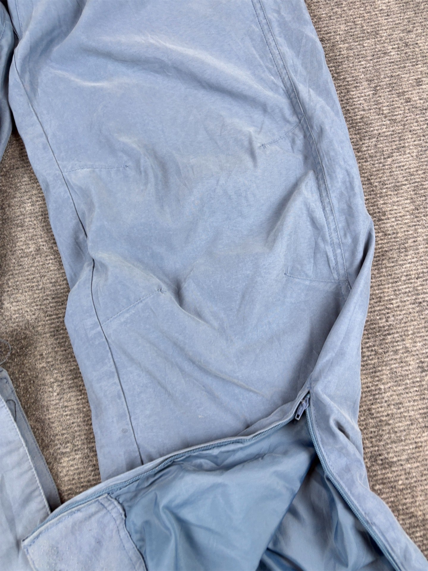 Vintage Y2K Nike SPRTSDLX Track Pants Men’s S Blue Double Knee Velvet Style Texture