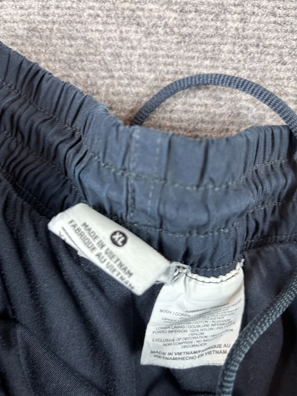 Y2K 10s Nike Track Pants XL Navy White Swoosh Piping Ankle Zip Wide Leg