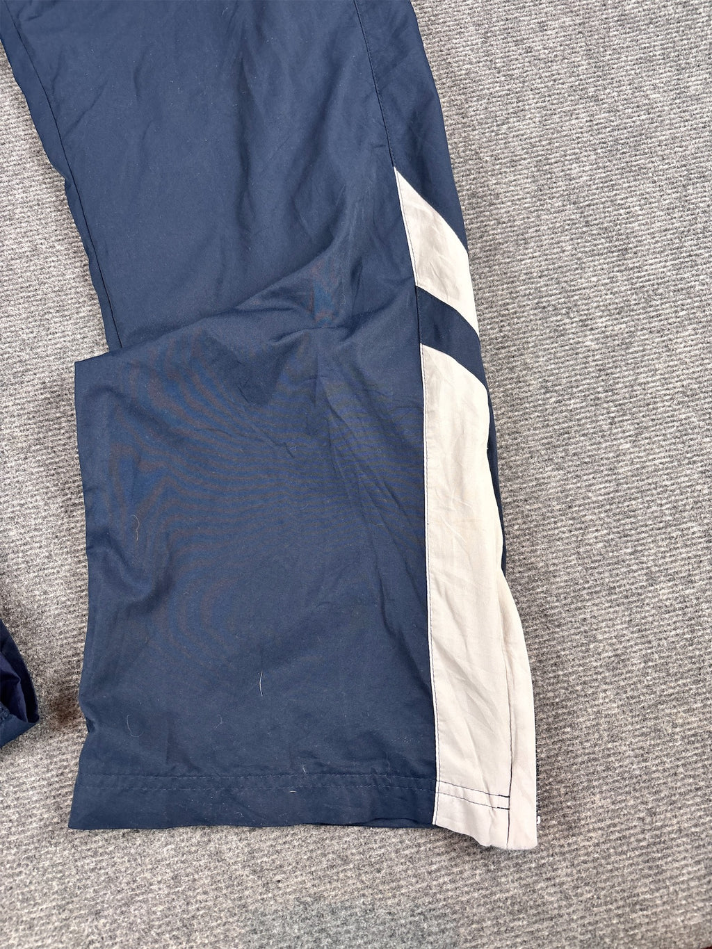 Vintage Y2K Nike Track Pants Men's M Navy Grey Panels Wide Leg Windbreakers