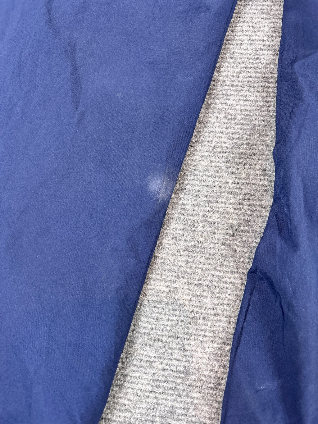 Vintage Y2K Nike Track Pants Women's XS Navy Blue White Wide Leg Ankle Zips