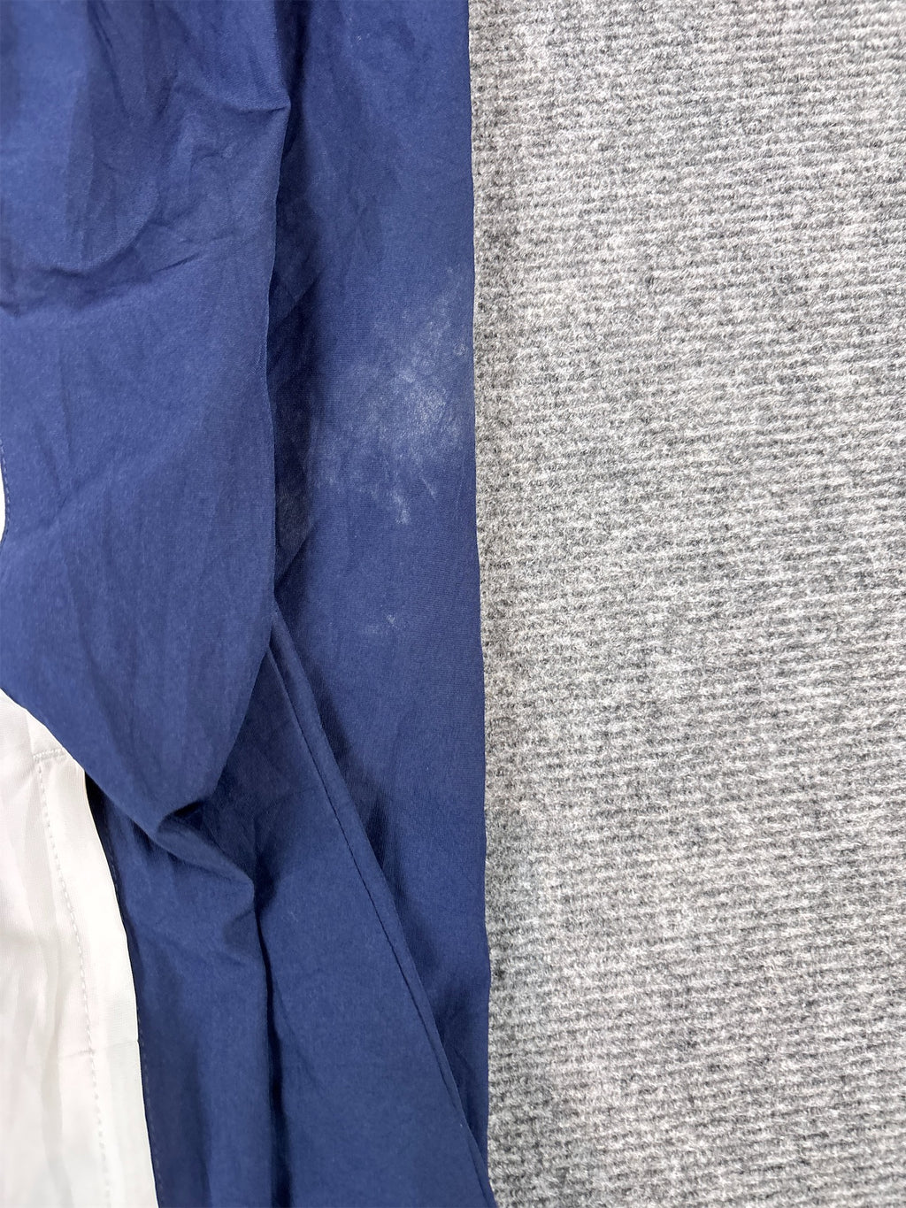 Vintage Y2K Nike Track Pants Women's XS Navy Blue White Wide Leg Ankle Zips