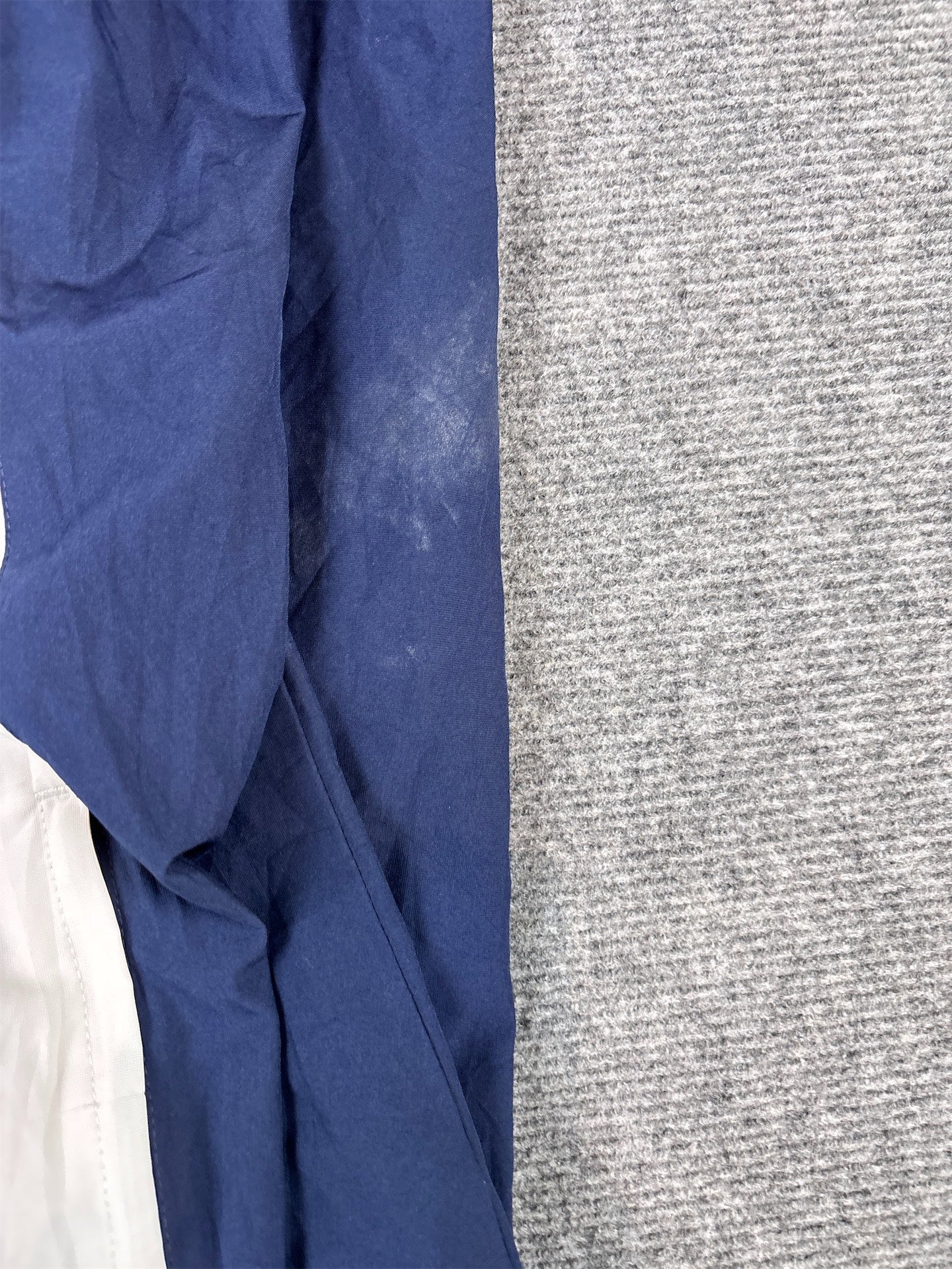 Vintage Y2K Nike Track Pants Women's XS Navy Blue White Wide Leg Ankle Zips