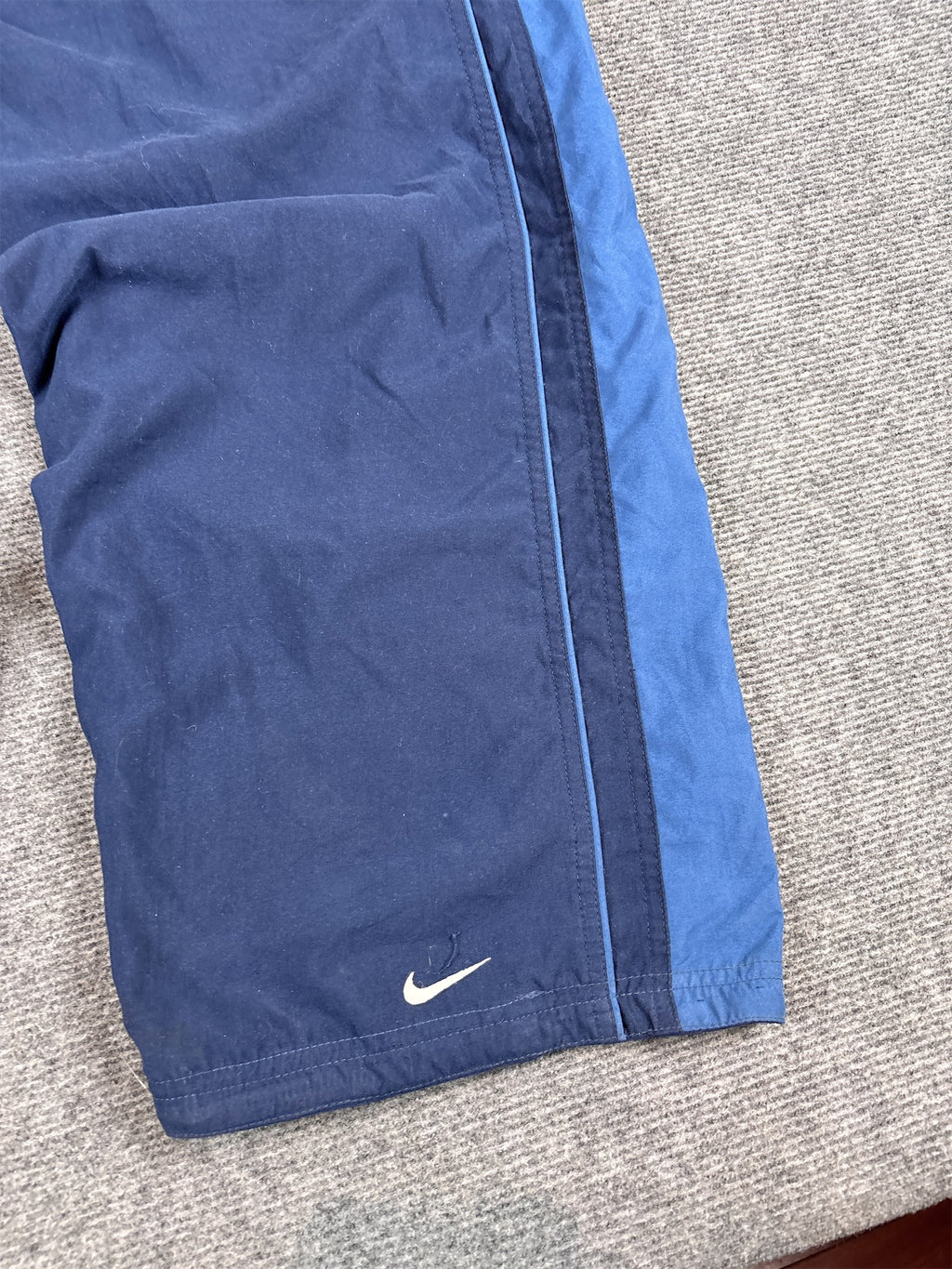 Vintage Y2K Nike Cargo Track Pants Men’s XXL Navy Blue Baggy Wide Leg