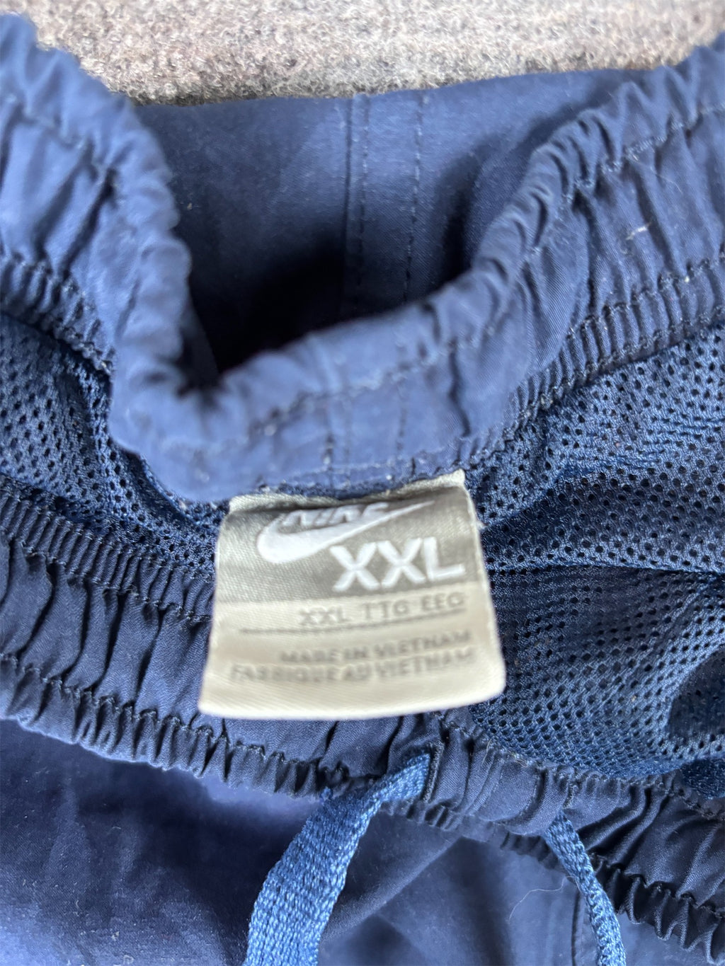 Vintage Y2K Nike Cargo Track Pants Men’s XXL Navy Blue Baggy Wide Leg