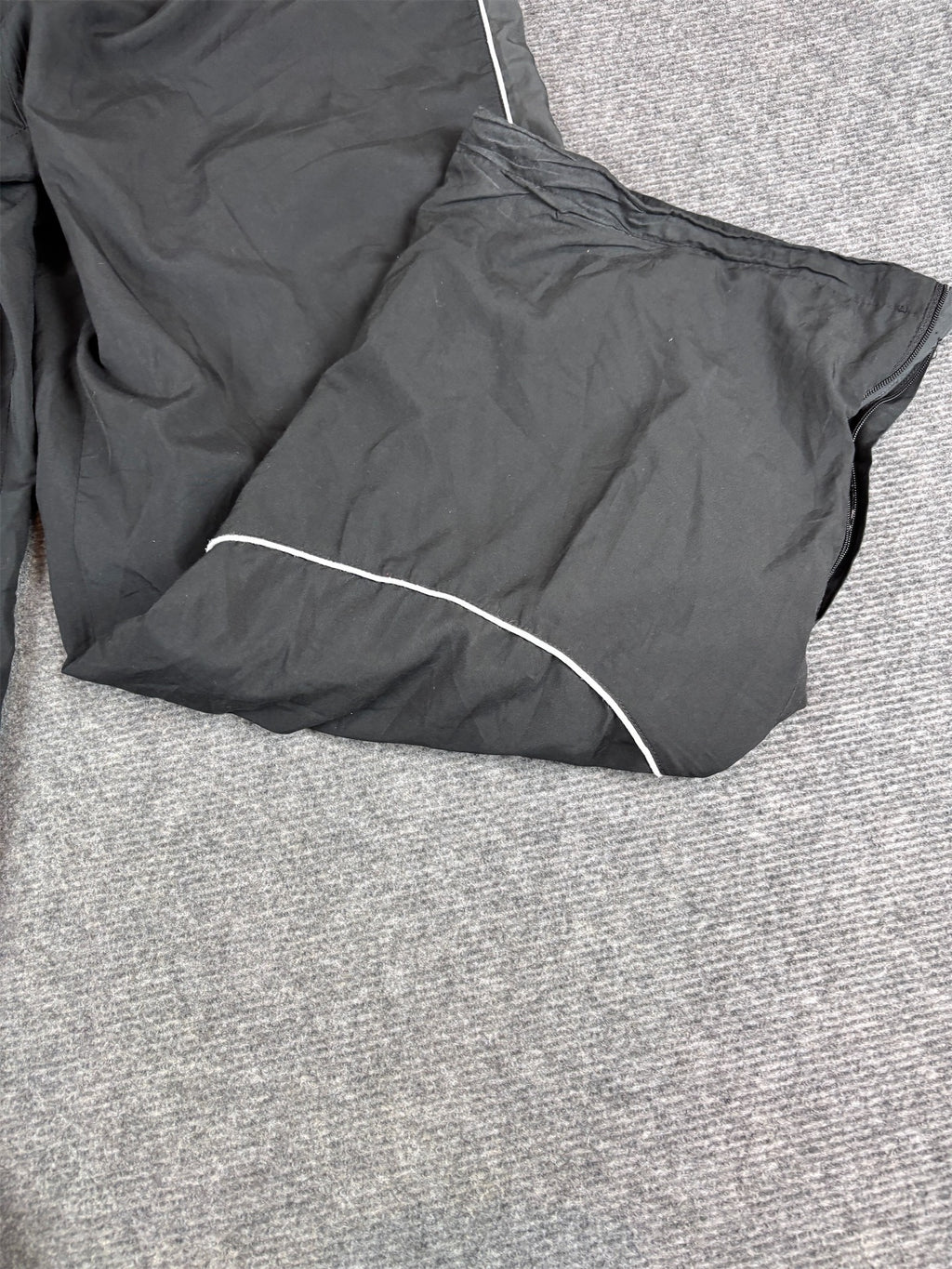 Vintage Y2K Nike Track Pants Mens XL Black White Piping Grey Panels Wide Leg