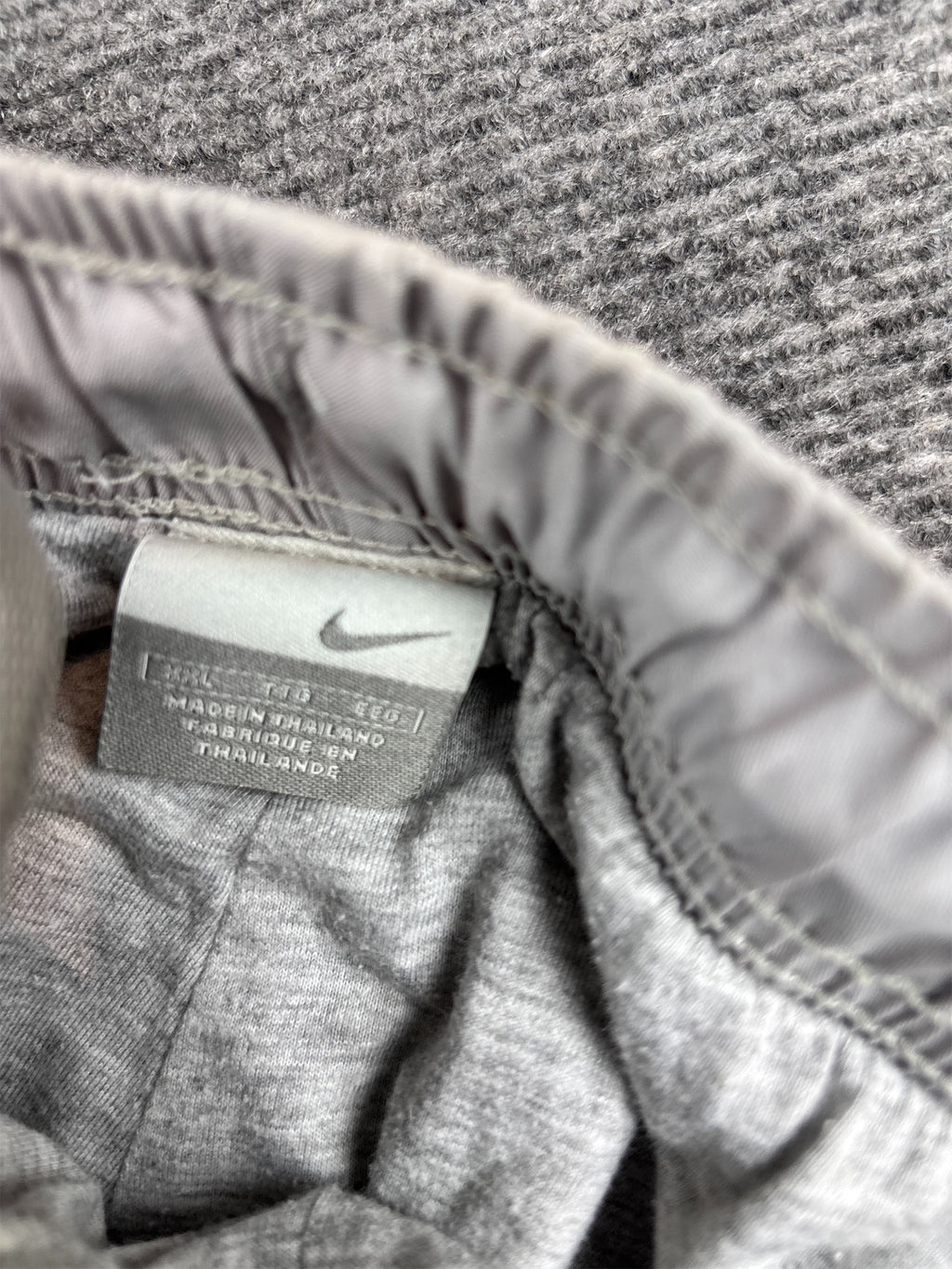 Vintage Y2K Nike Cargo Track Pants XXL Grey Black Spell Out Swoosh Super Baggy Fit