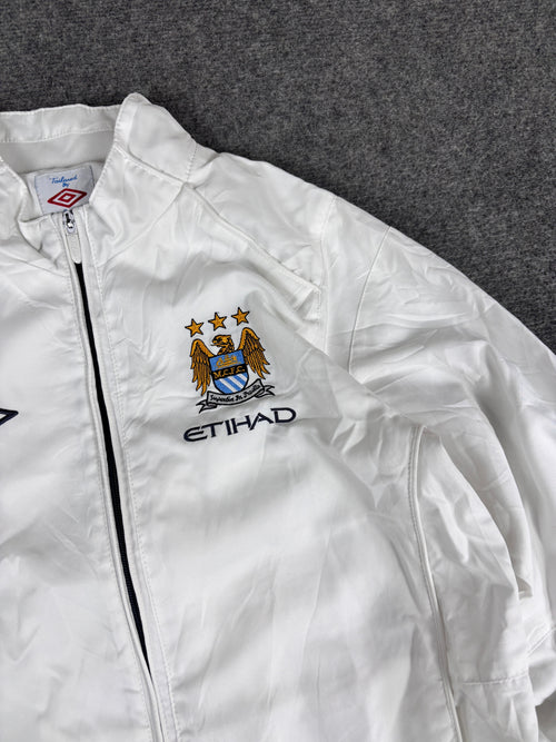 2009 Manchester City Umbro Jacket Size Small Y2K Badge Logos Full Zip