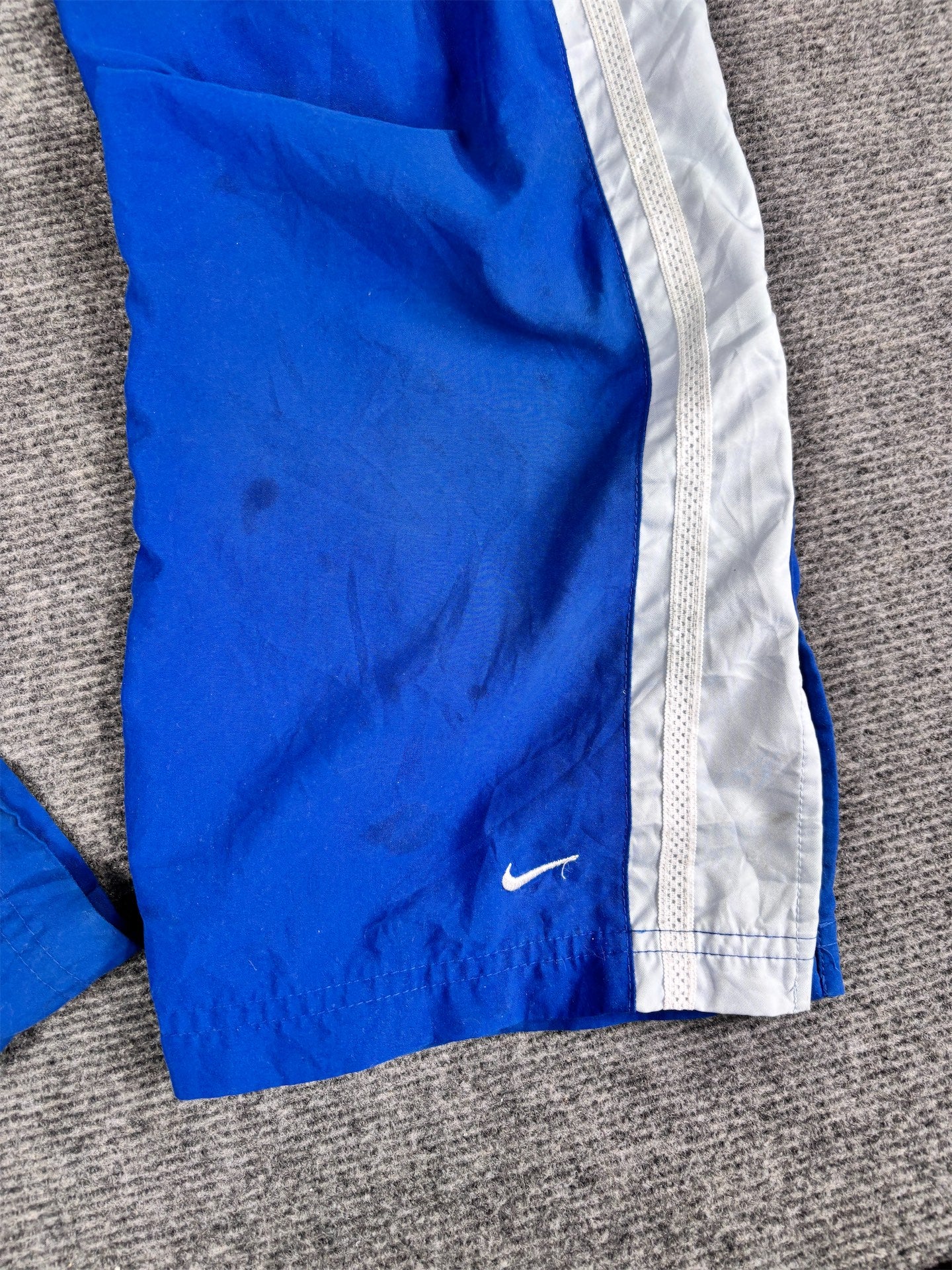 Vintage Y2K Nike Track Pants Women's S Blue Light Blue White Panels Ankle Swoosh