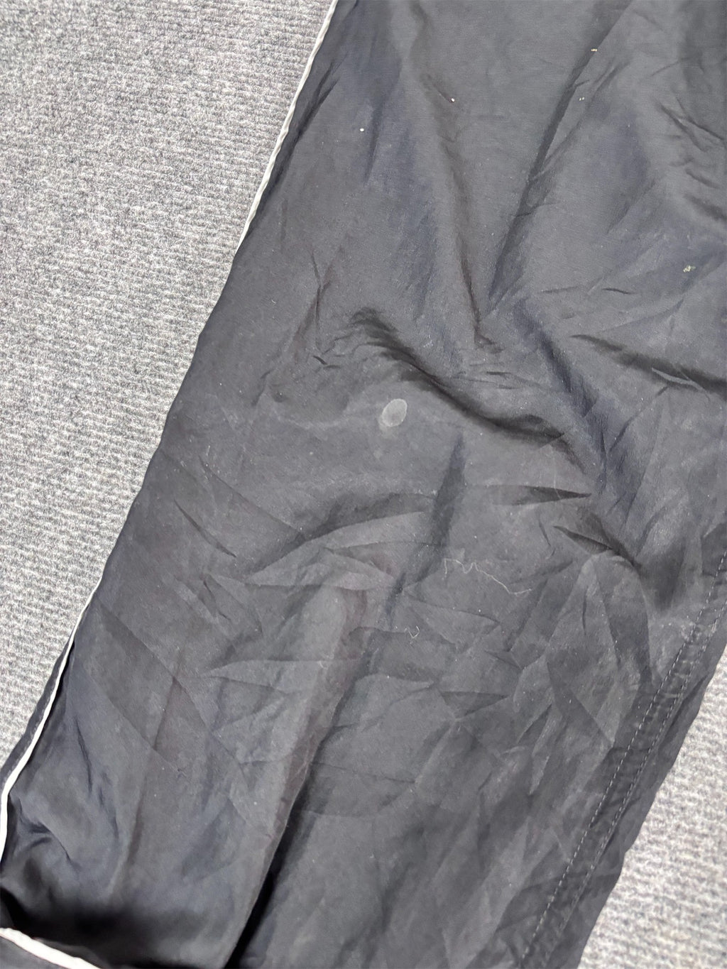 Vintage Y2K Nike Track Pants Women's S Black White Hip Swoosh Piping 7/8 Length Straight Leg