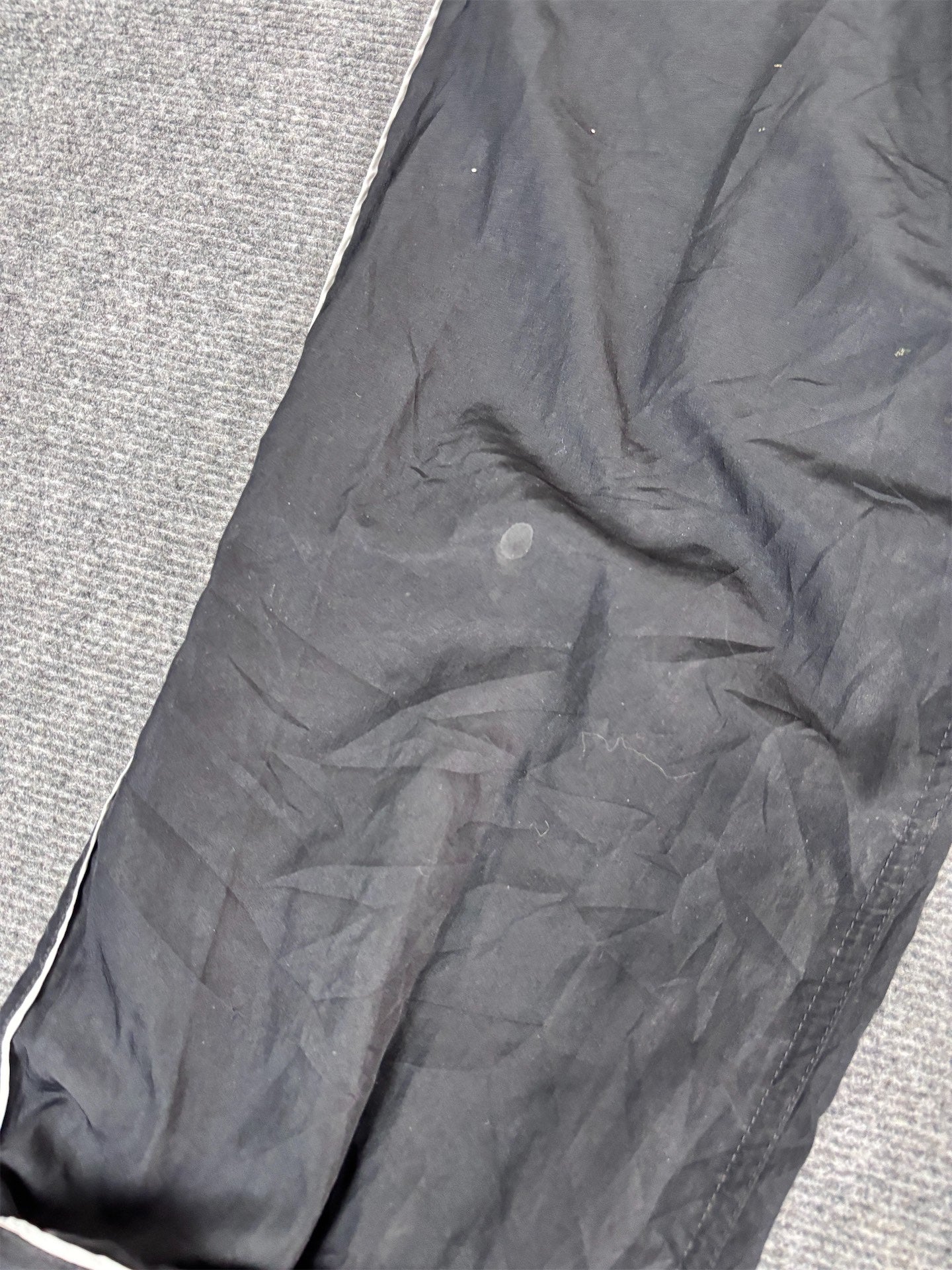Vintage Y2K Nike Track Pants Women's S Black White Hip Swoosh Piping 7/8 Length Straight Leg