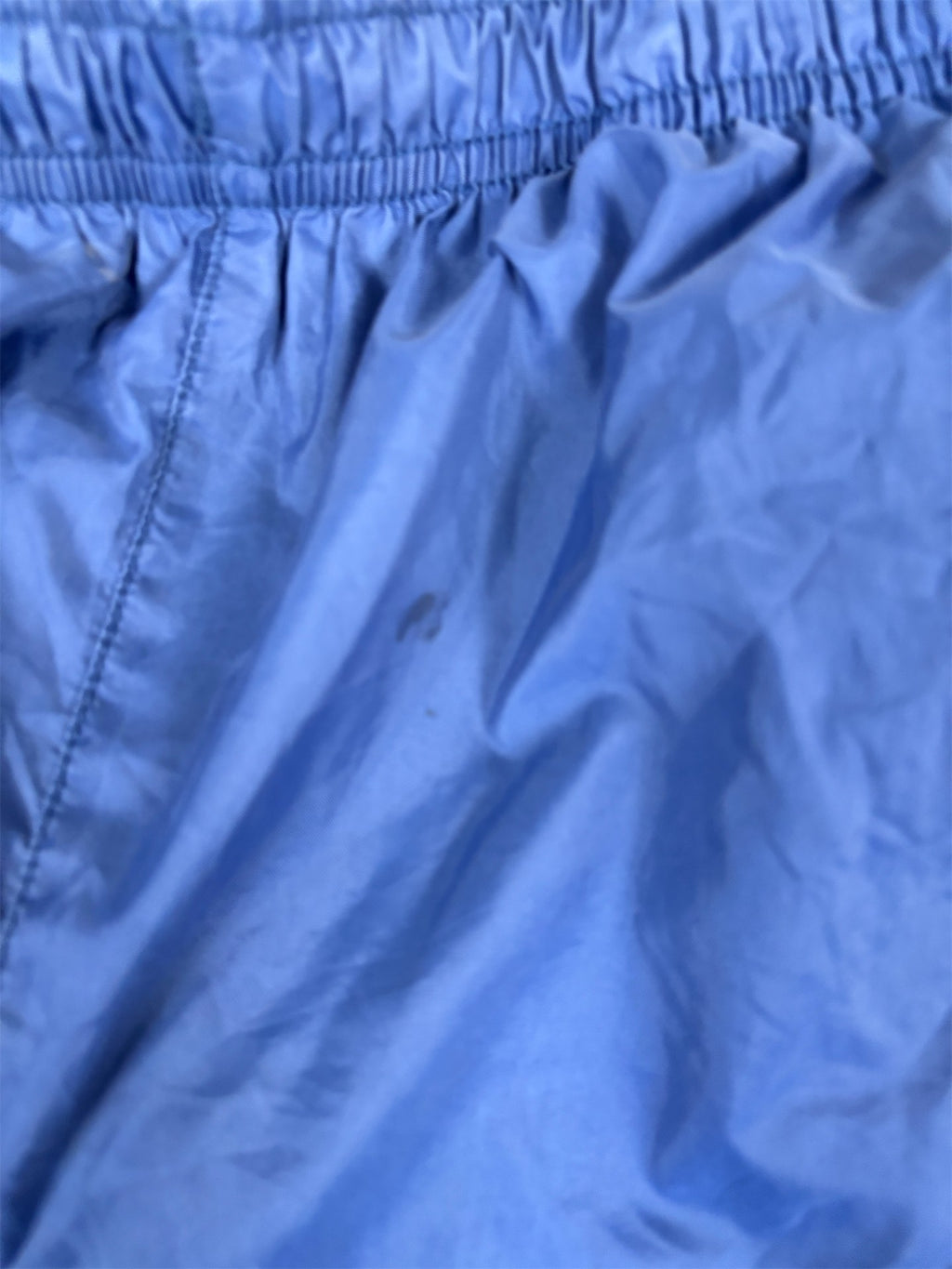 Vintage 90's Nike Track Pants Men's L Blue White Black Panels Swoosh Ankle Zips Wide Leg