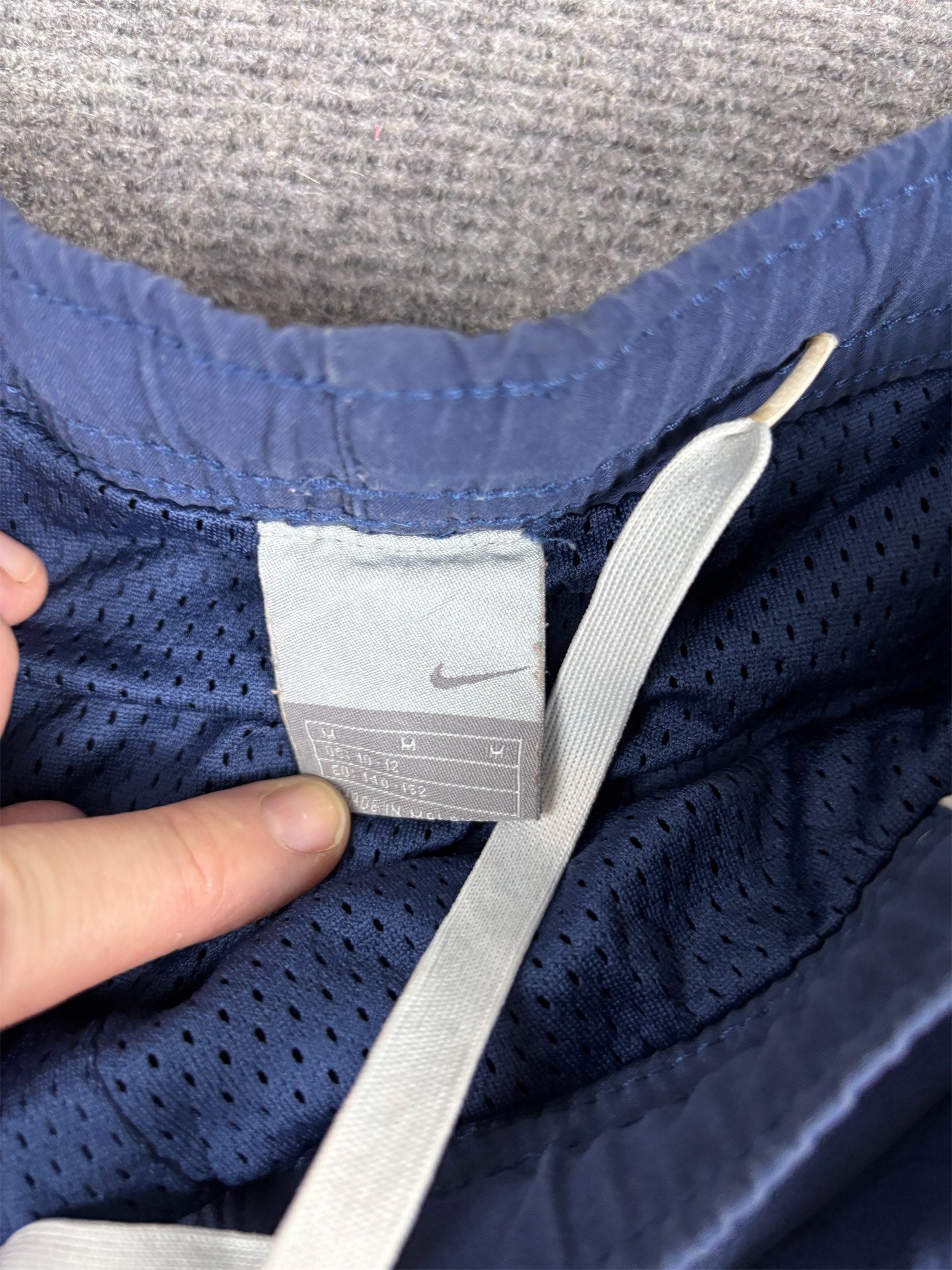 Vintage Y2K Nike Track Pants Women's S Navy White Swoosh Panels 7/8 Length  Straight Leg