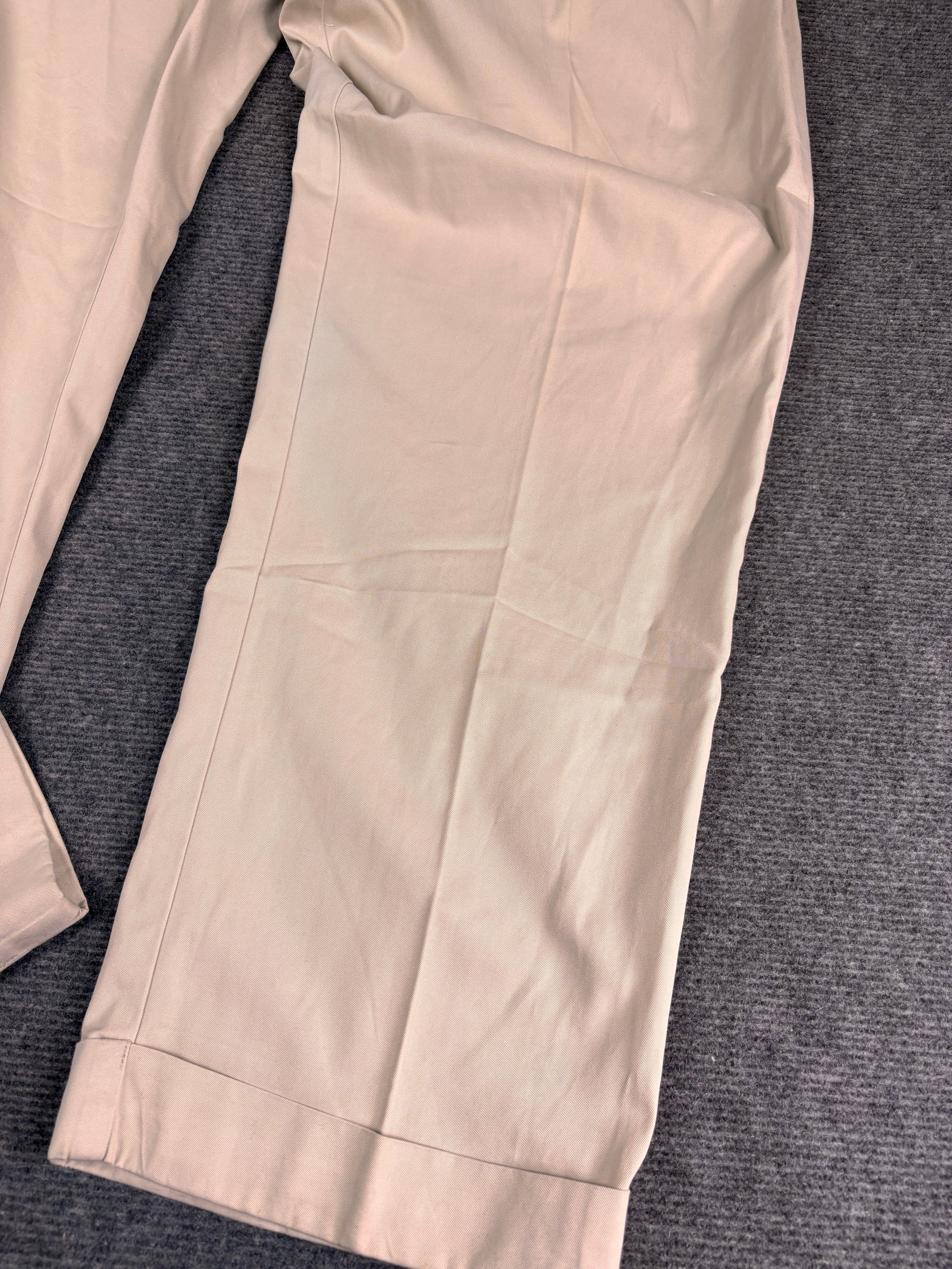 Vintage 90's Ralph Lauren Chino Pants Men's 40 Khaki Pleated Hammond Pant Wide Leg