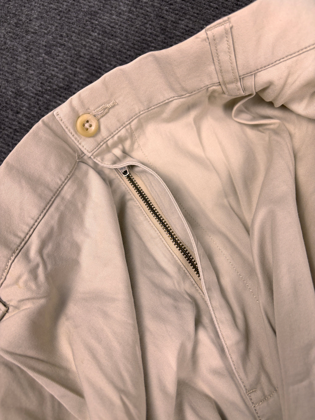Vintage 90's Ralph Lauren Chino Pants Men's 40 Khaki Pleated Hammond Pant Wide Leg