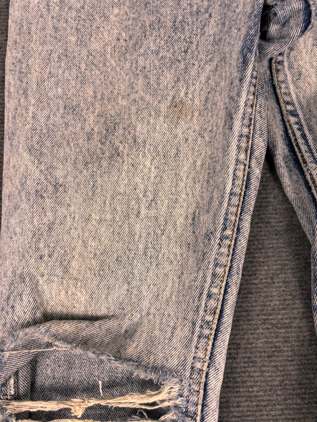 Vintage 90's Levi's Jeans Women's S Blue Acid Wash 255 Distressed Tears Tapered