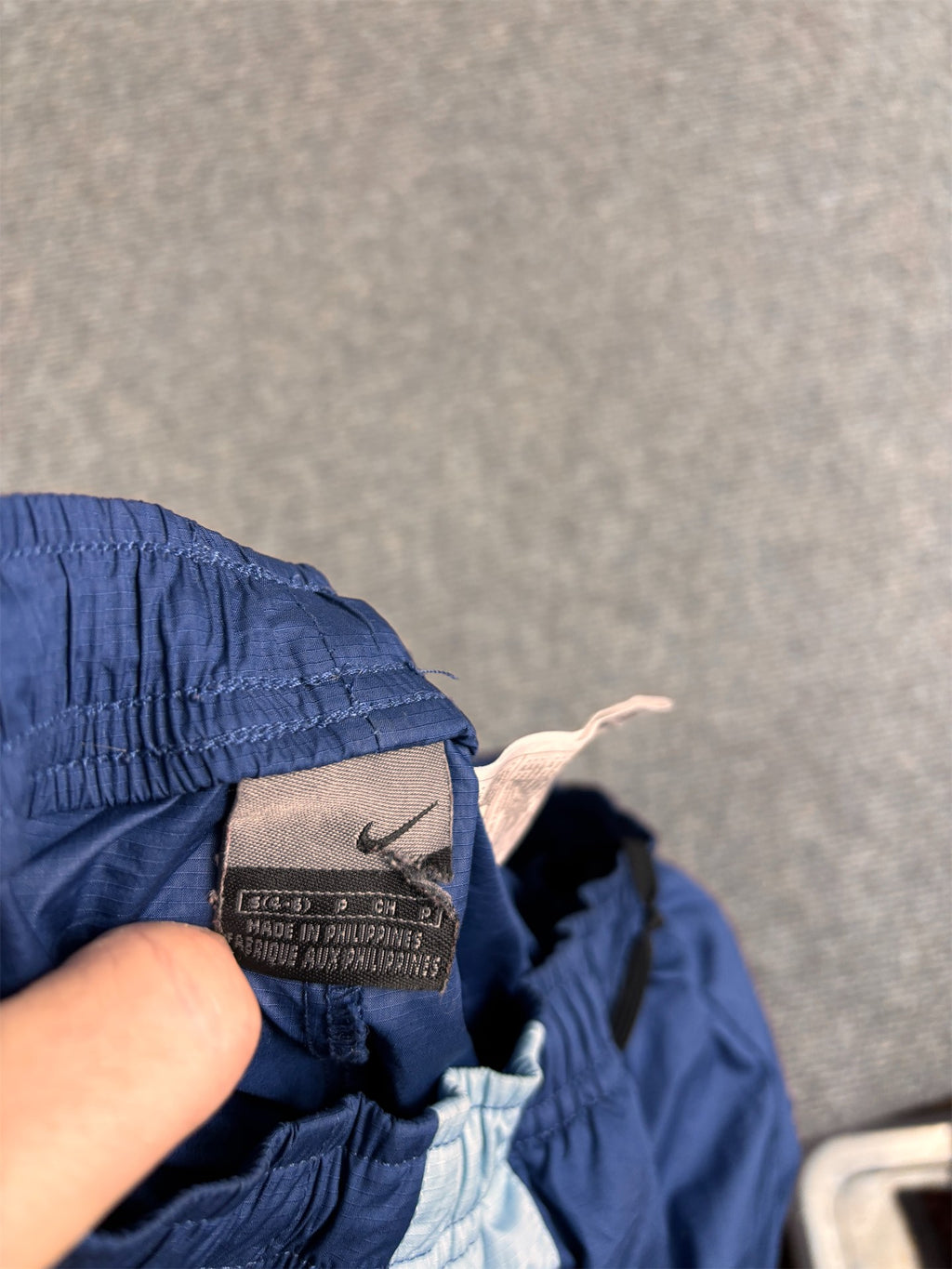 Vintage Y2K Nike Track Pants Women's Size S Double Blue Swoosh Ankle Zip Windbreakers Wide Leg