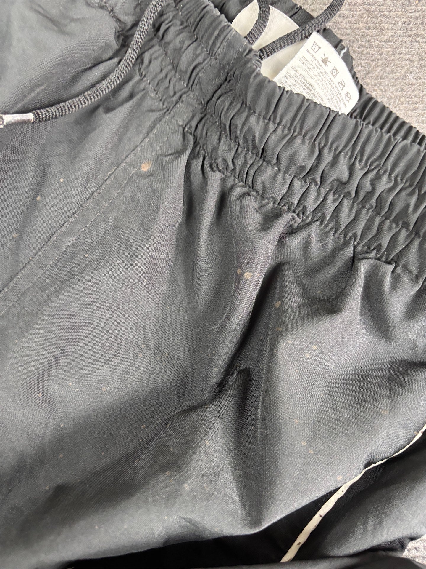 Y2K/10s Classic Nike Track Pants Men's L Black White Piping Ankle Zip Premo Wide Leg