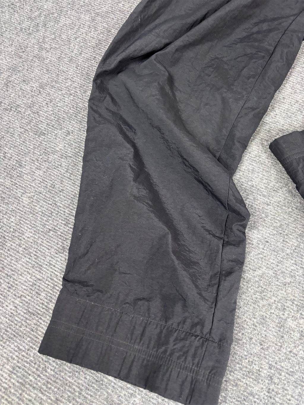 Vintage 90's Nike Premier Track Pants Size M Black White Panels Hip Logo Ankle Zips Tapered