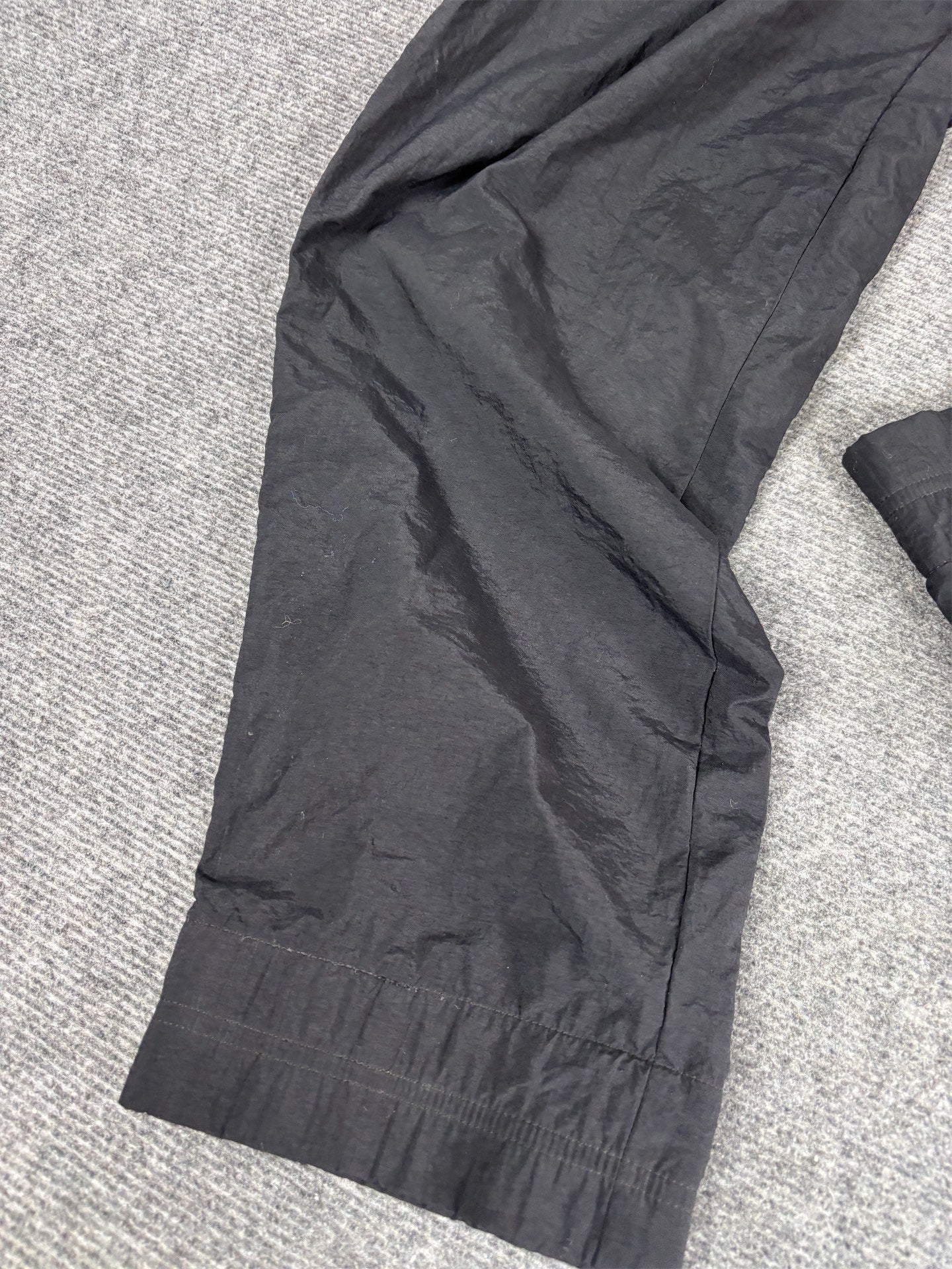 Vintage 90's Nike Premier Track Pants Size M Black White Panels Hip Logo Ankle Zips Tapered