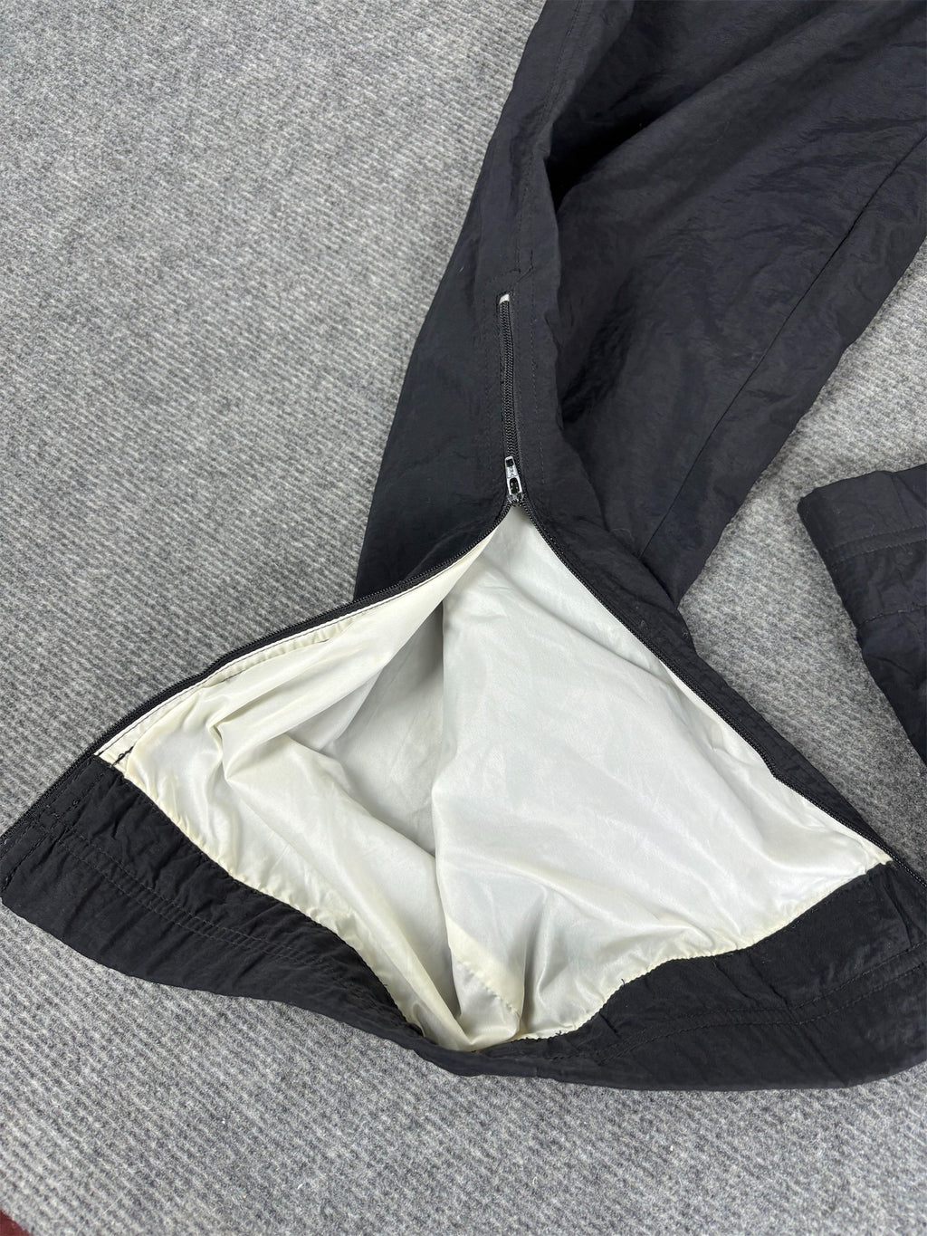 Vintage 90's Nike Premier Track Pants Size M Black White Panels Hip Logo Ankle Zips Tapered
