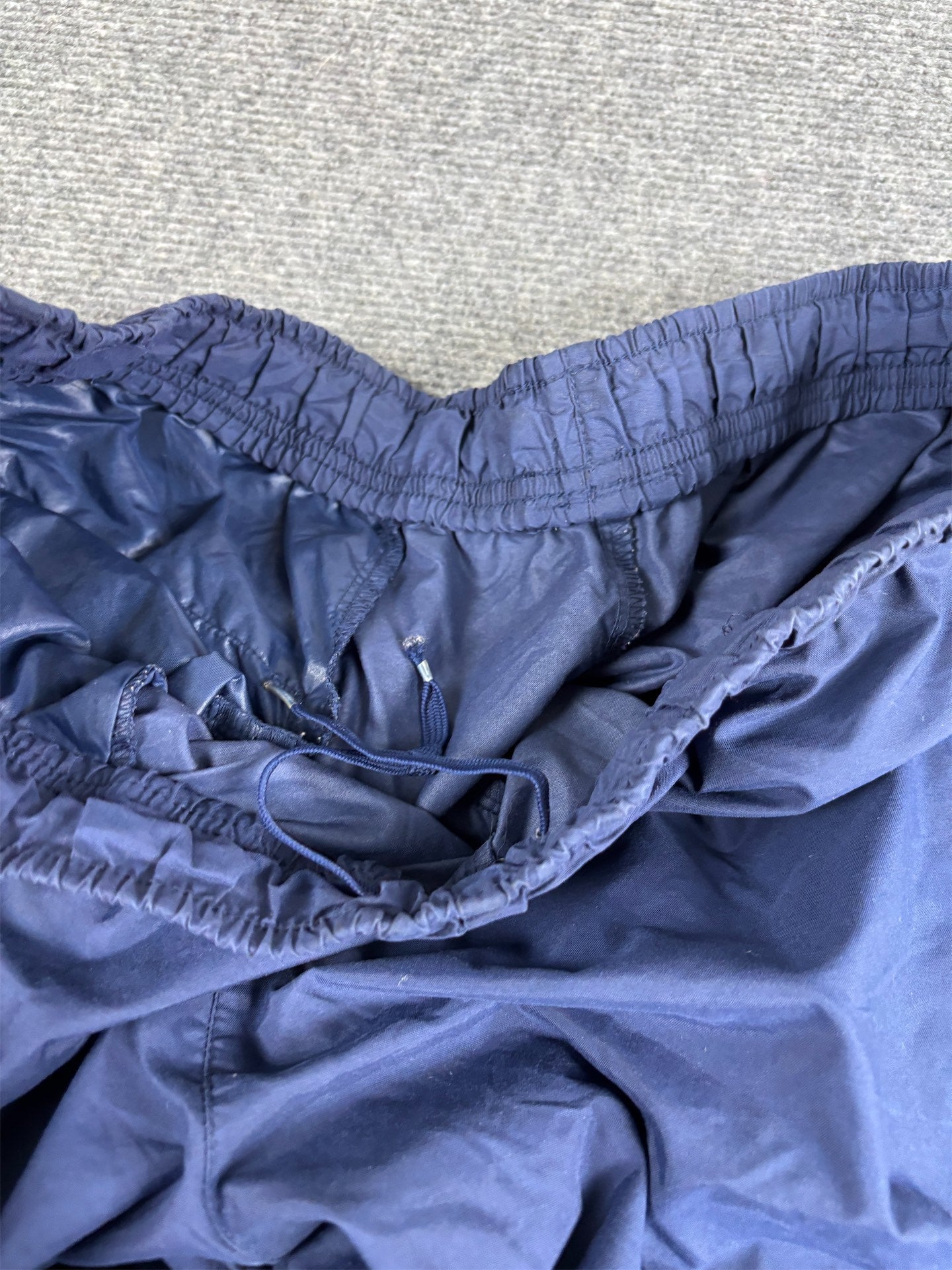 Vintage Y2K Nike Cargo Track Pants Men's XL Navy Blue Swoosh Rare Baggy Wide Leg