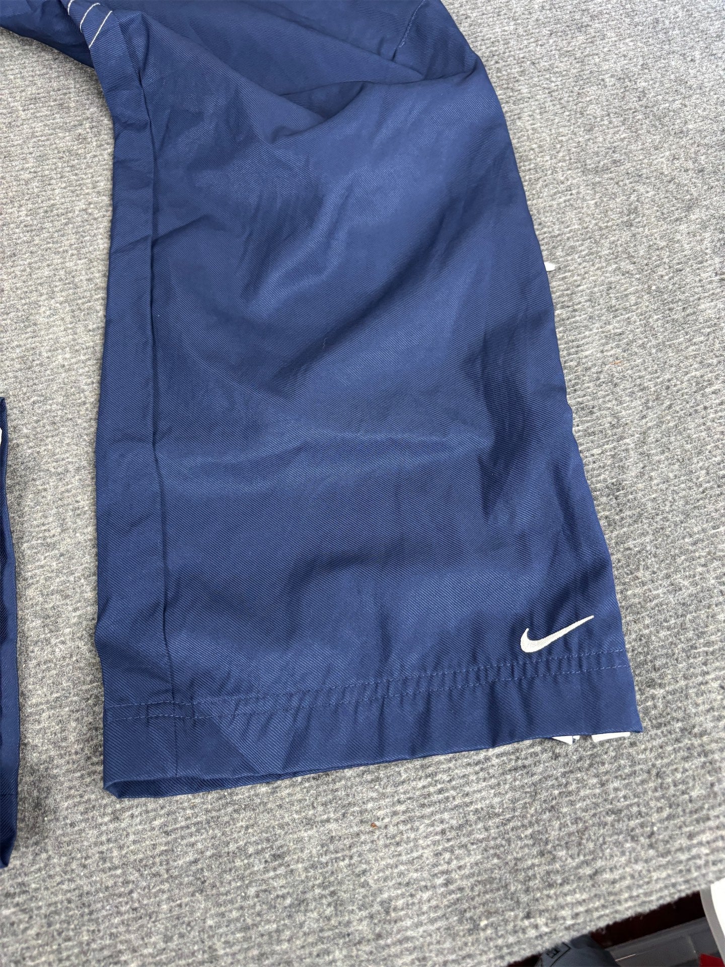 Vintage Nike 2000s Pants Women's M Navy White Wide Leg Ankle Zips