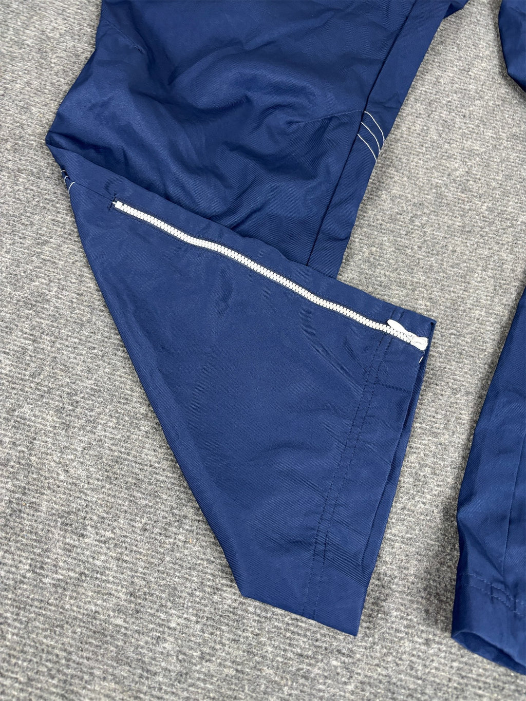 Vintage Nike 2000s Pants Women's M Navy White Wide Leg Ankle Zips