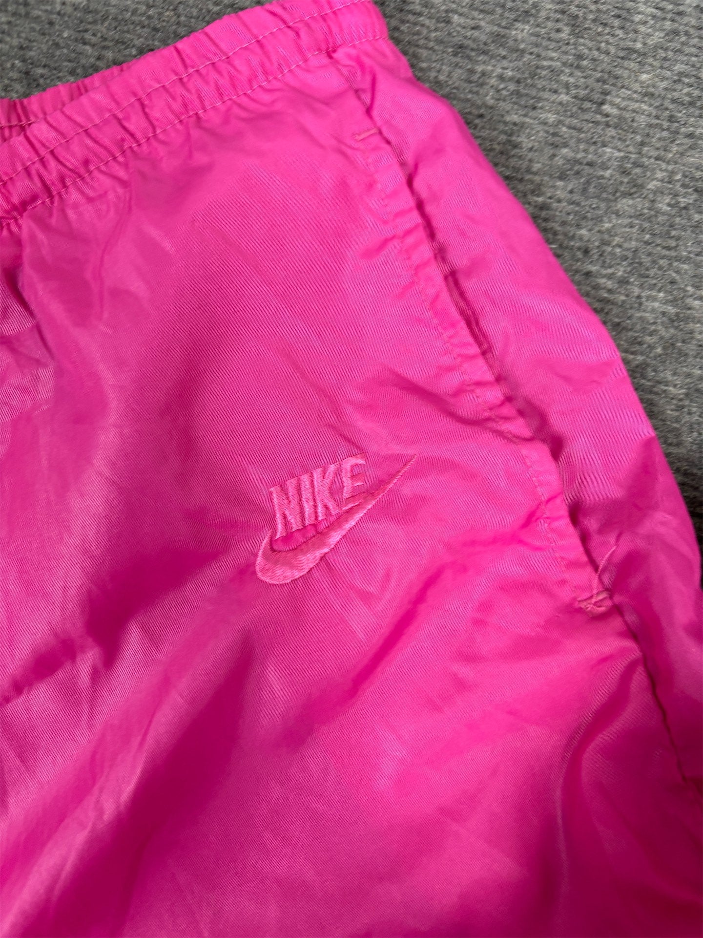 Vintage 80s Nike Track Pants Womens M Pink Nylon Windbreakers Rare Blue Tag